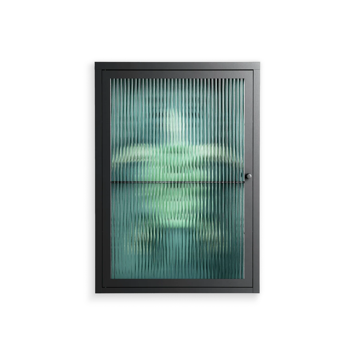 Turtle With Kelp - Wall Cabinet - Katie O’Shea - Antracite - Reeded glass