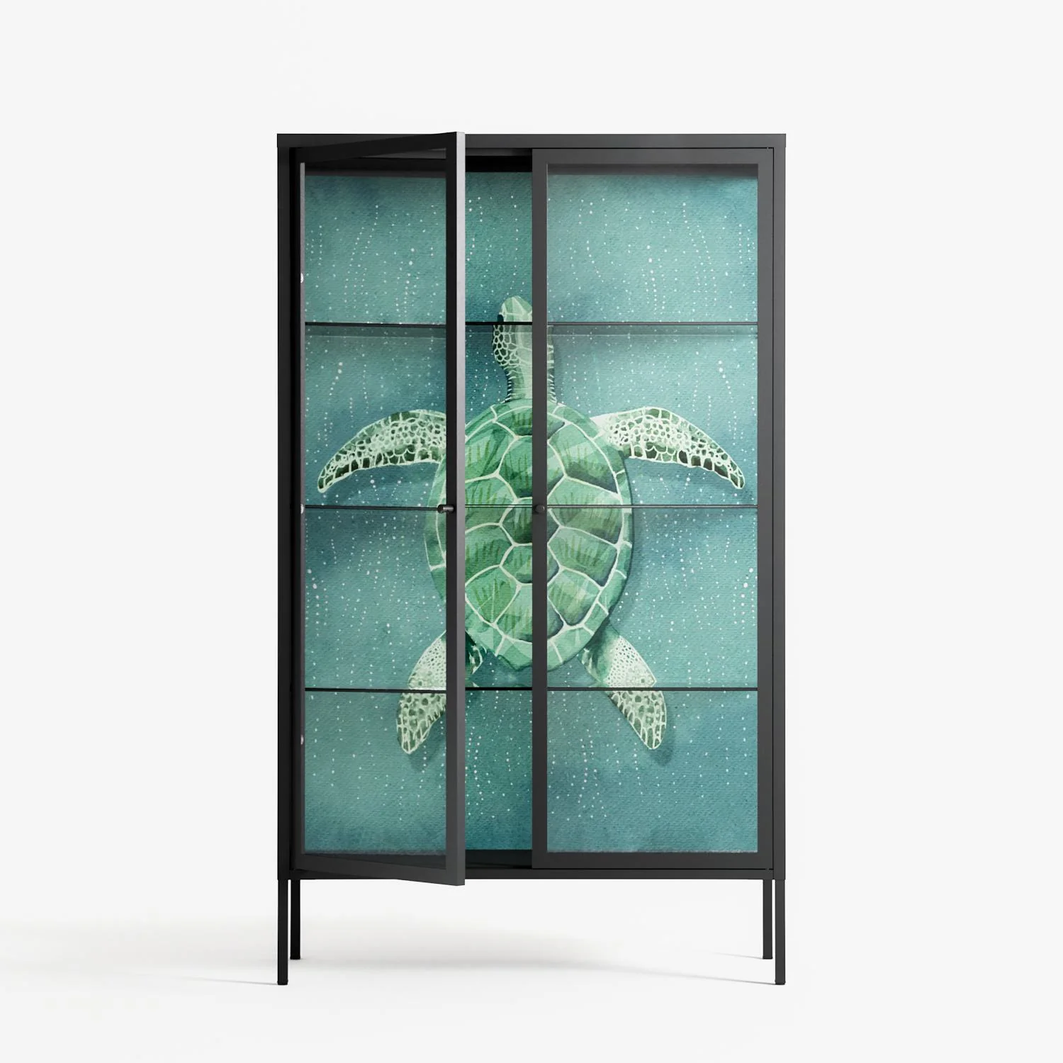 Turtle Without Kelp - Cabinet - Katie O’Shea - Antracite - Clear glass - Image 2
