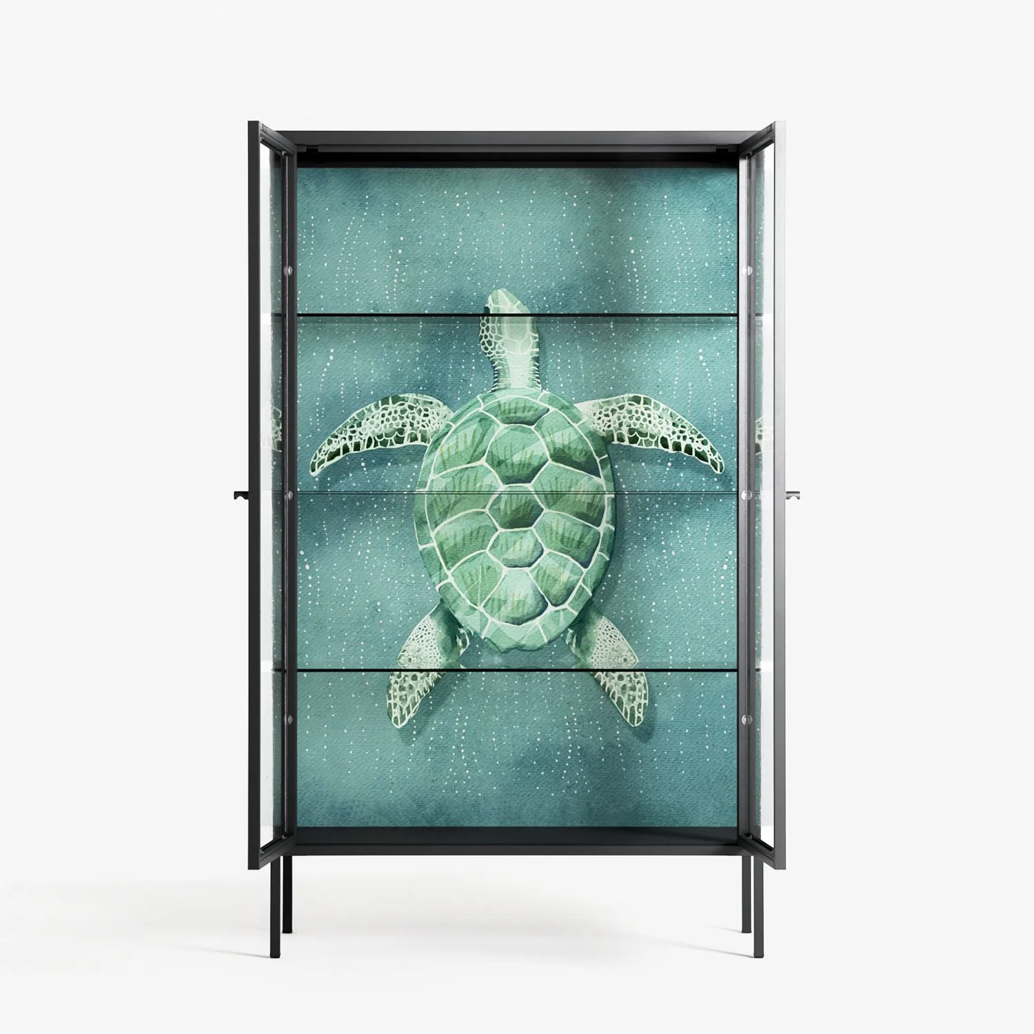 Turtle Without Kelp - Cabinet - Katie O’Shea - Antracite - Clear glass - Image 3