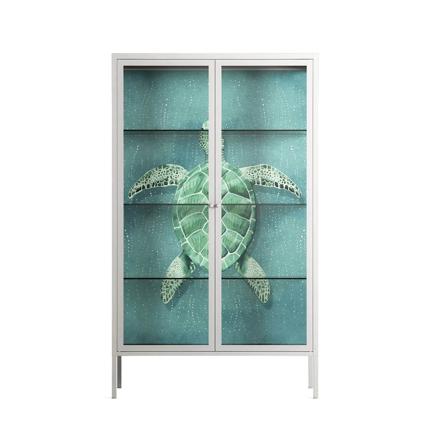Turtle Without Kelp - Cabinet - Katie O’Shea - Chalk - Clear glass