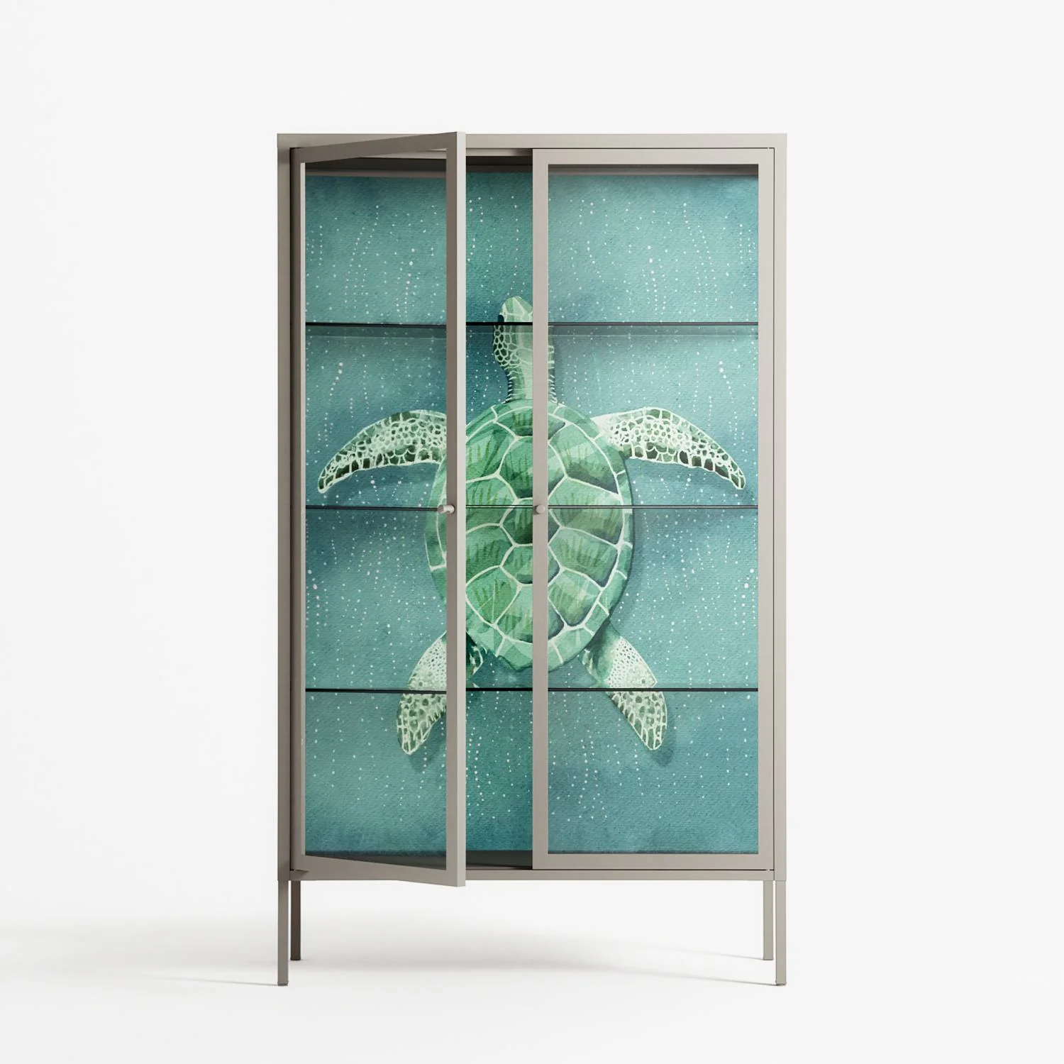 Turtle Without Kelp - Cabinet - Katie O’Shea - Pebble - Clear glass - Image 2