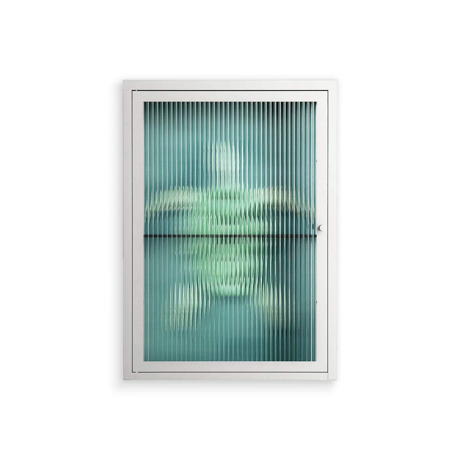 Turtle Without Kelp - Wall Cabinet - Katie O’Shea - Chalk - Reeded glass