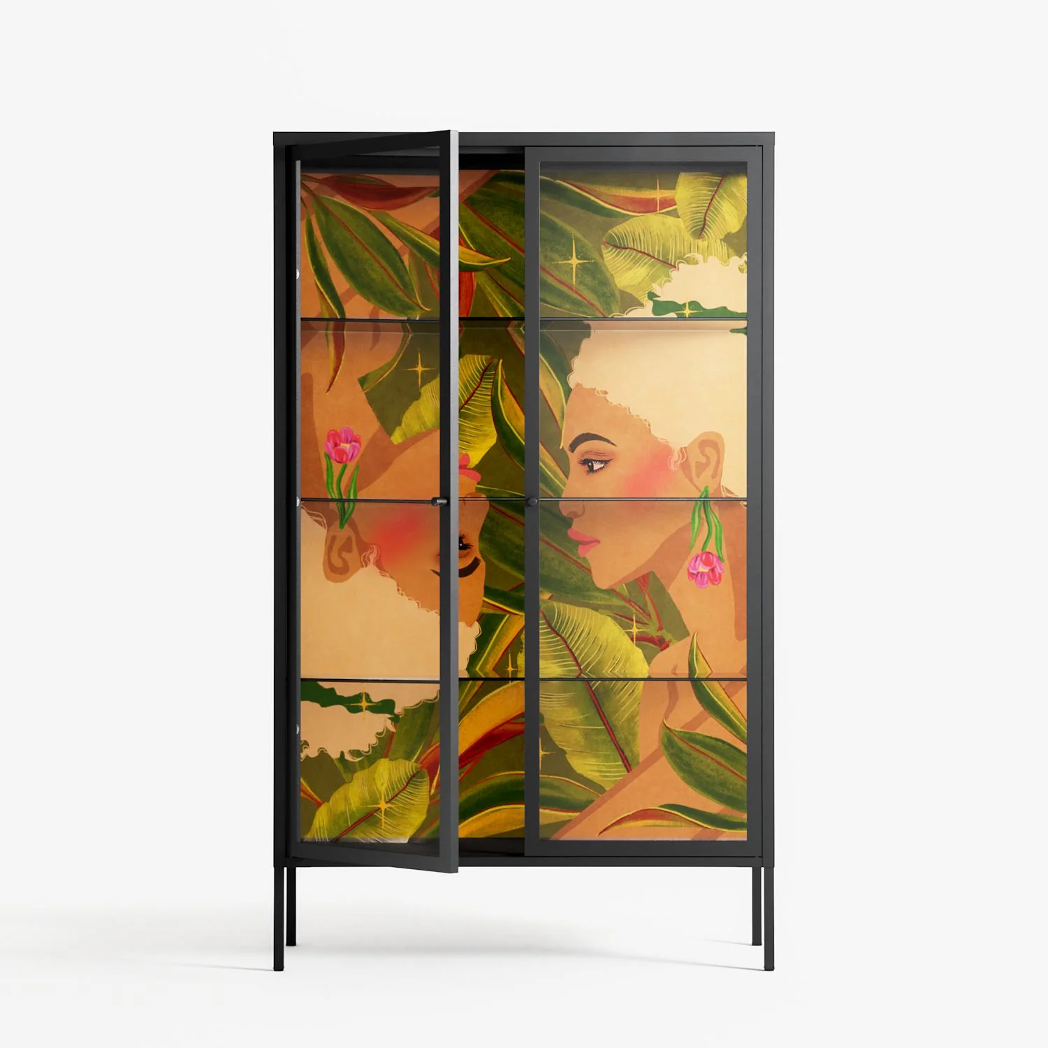 Twins - Cabinet - Raissa Oltmanns - Antracite - Clear glass - Image 2