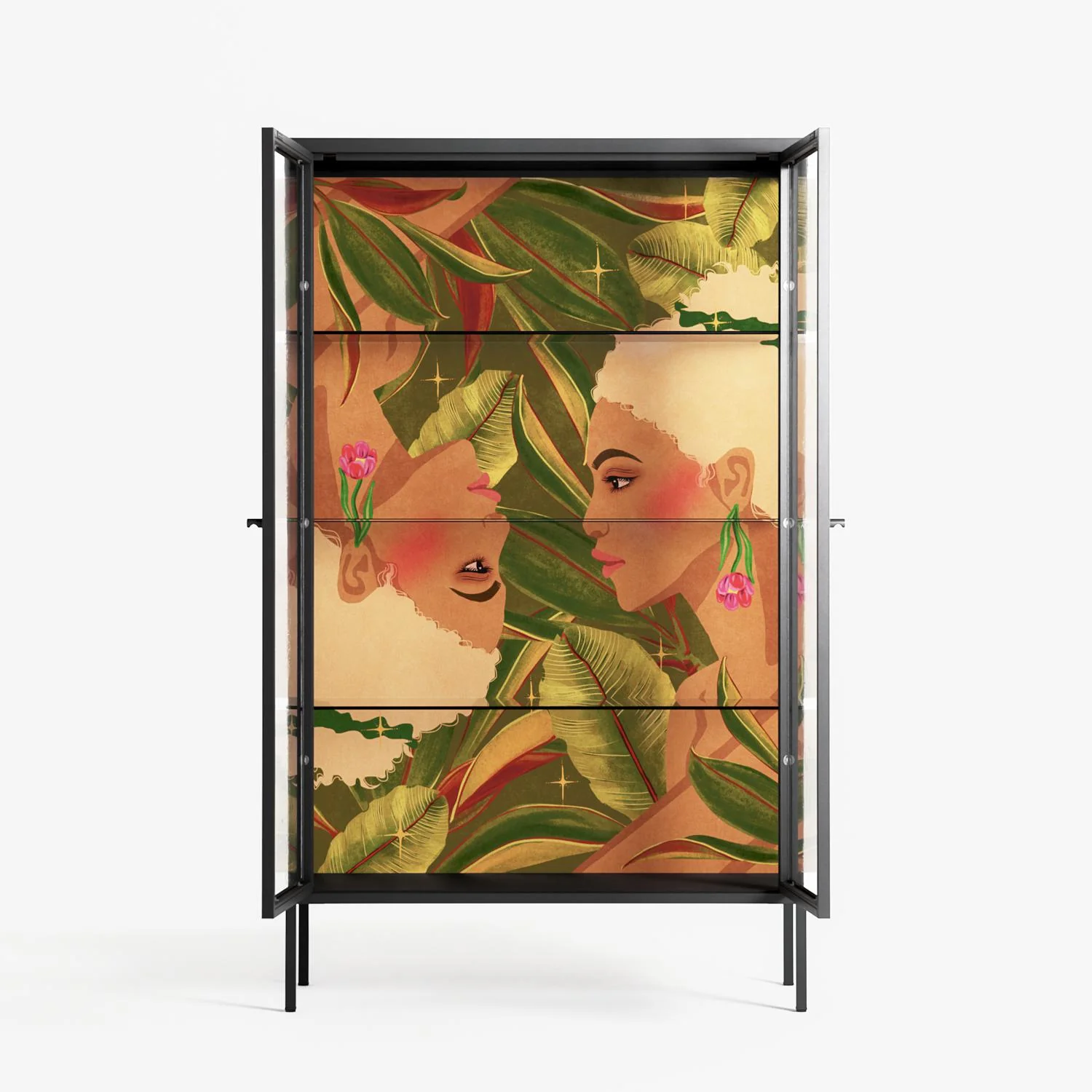 Twins - Cabinet - Raissa Oltmanns - Antracite - Clear glass - Image 3
