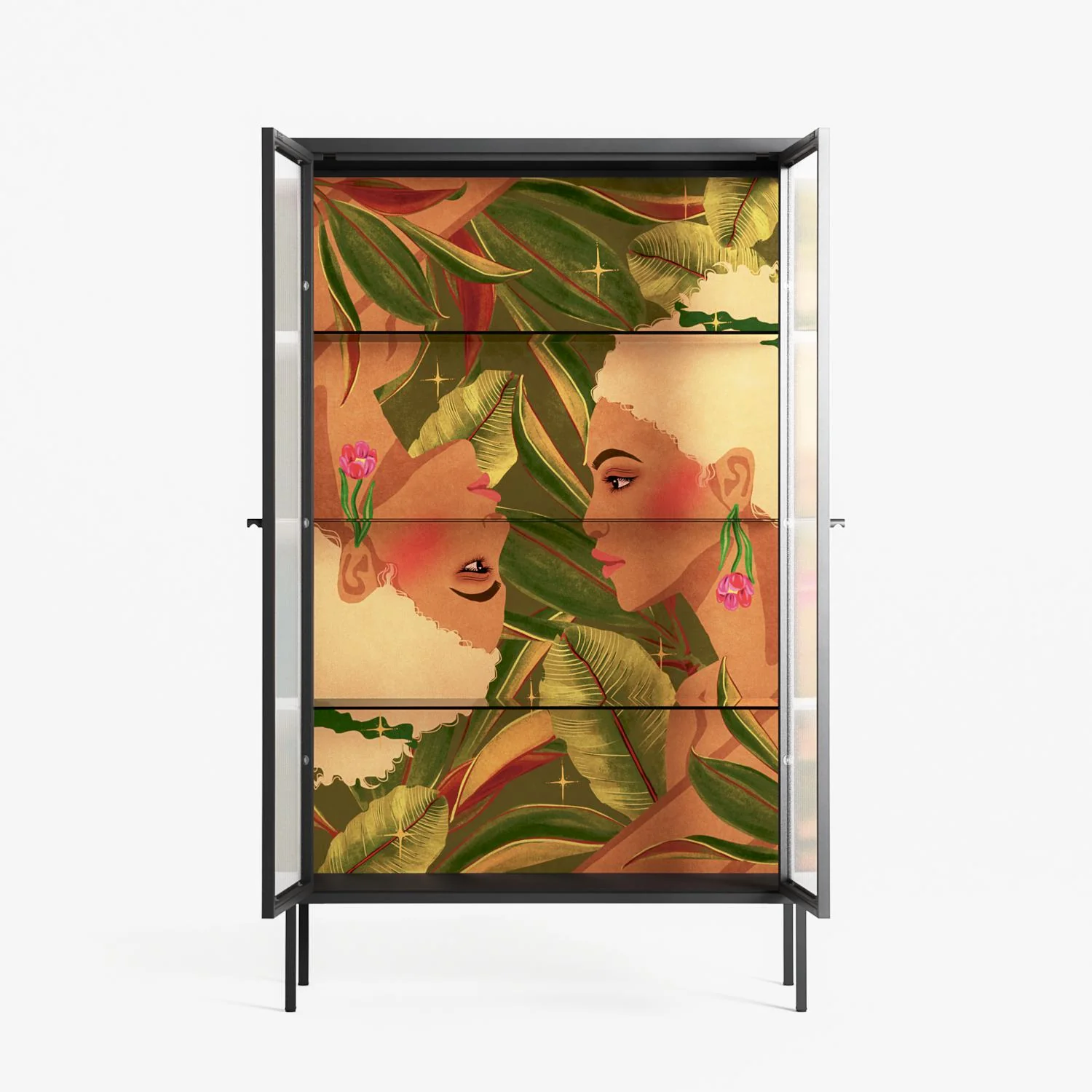 Twins - Cabinet - Raissa Oltmanns - Antracite - Reeded glass - Image 3