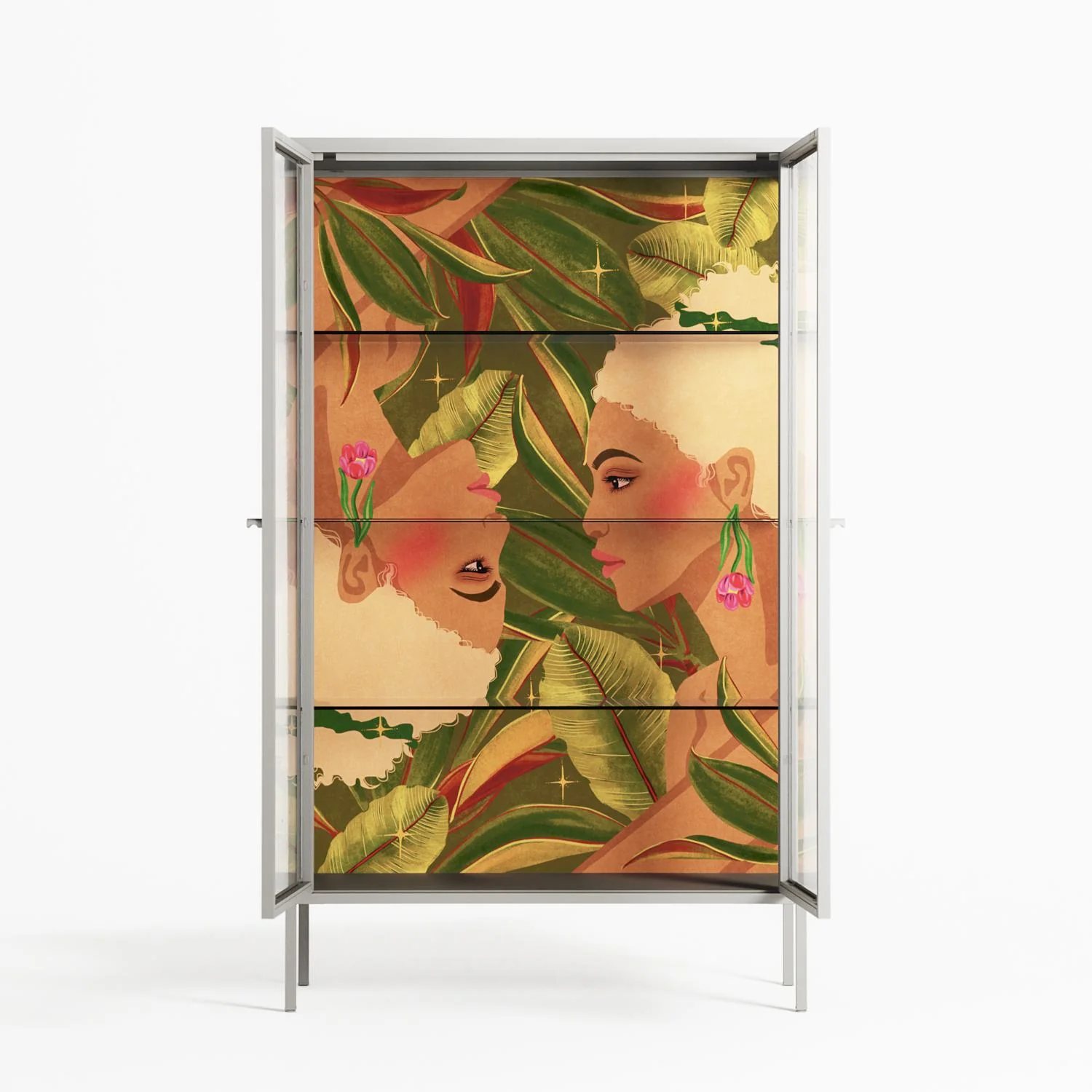 Twins - Cabinet - Raissa Oltmanns - Chalk - Clear glass - Image 3