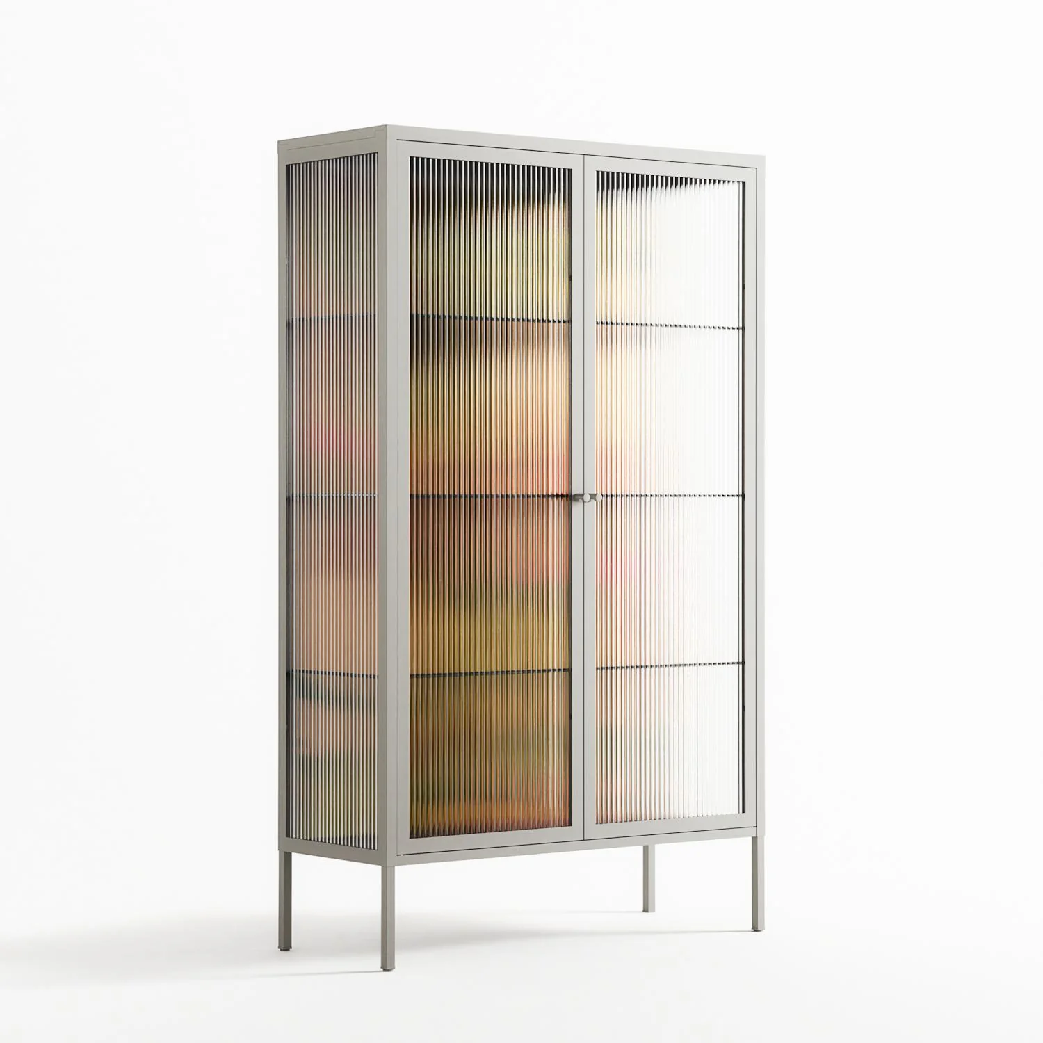 Twins - Cabinet - Raissa Oltmanns - Chalk - Reeded glass - Image 4