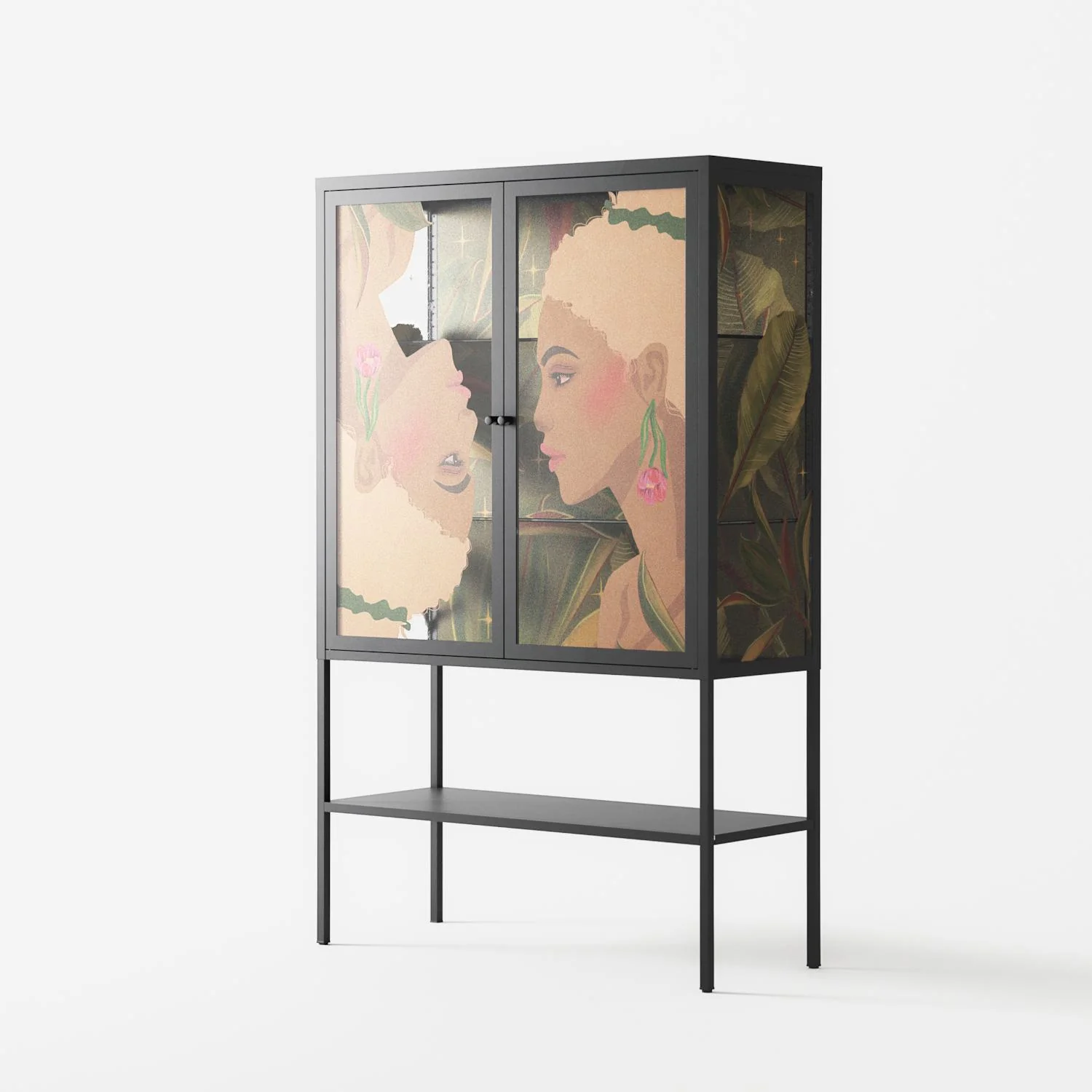 Twins - Loft Cabinet - Raissa Oltmanns - Antracite - Overlay Glass - Image 2
