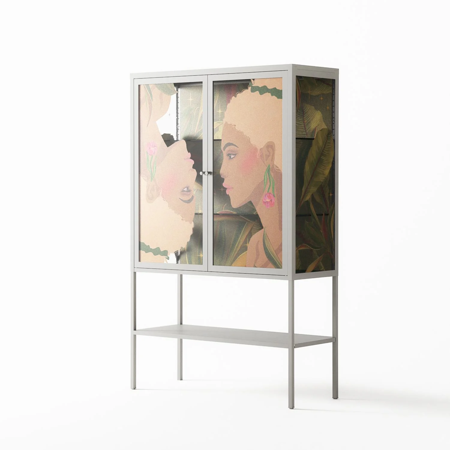 Twins - Loft Cabinet - Raissa Oltmanns - Chalk - Overlay Glass - Image 2