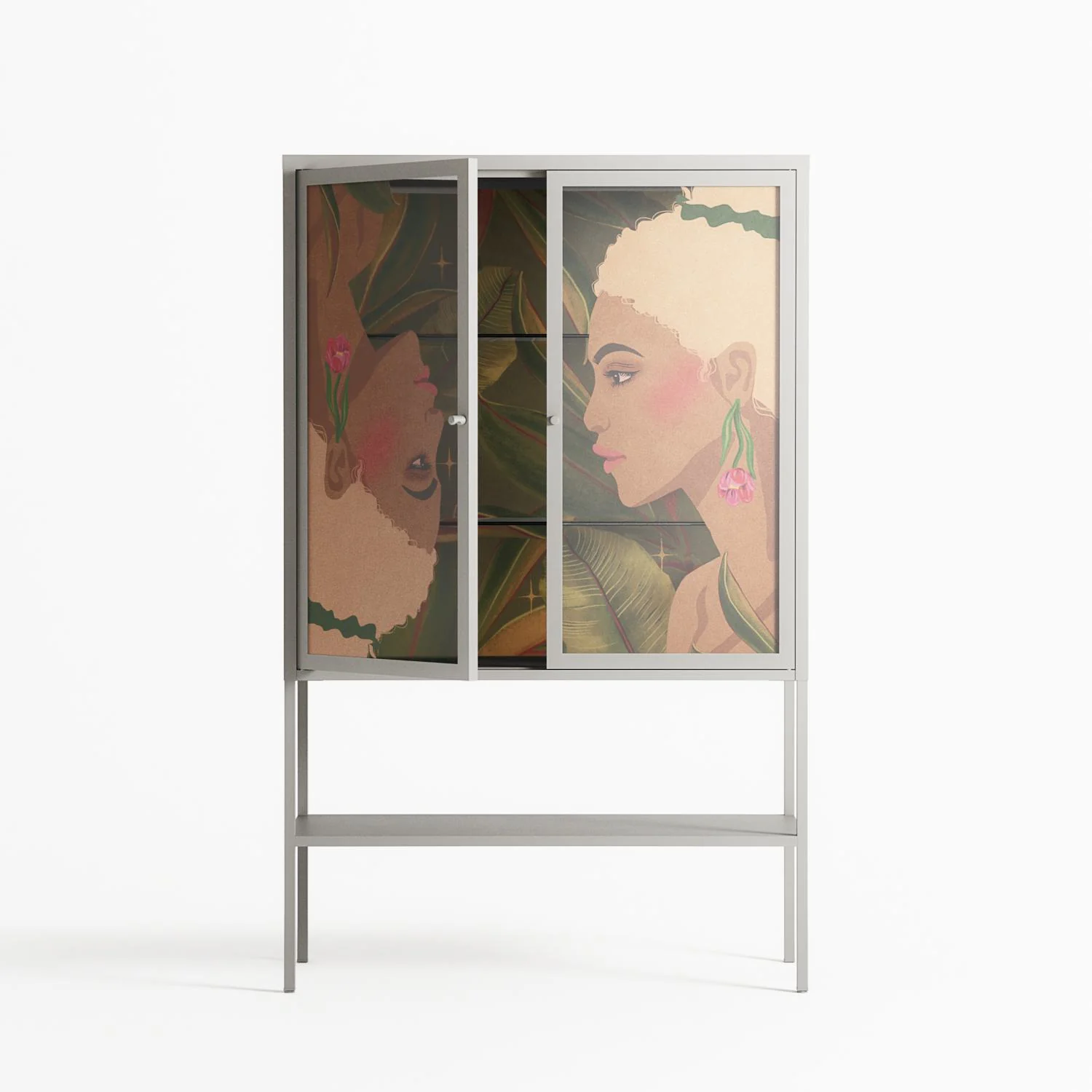 Twins - Loft Cabinet - Raissa Oltmanns - Chalk - Overlay Glass - Image 3