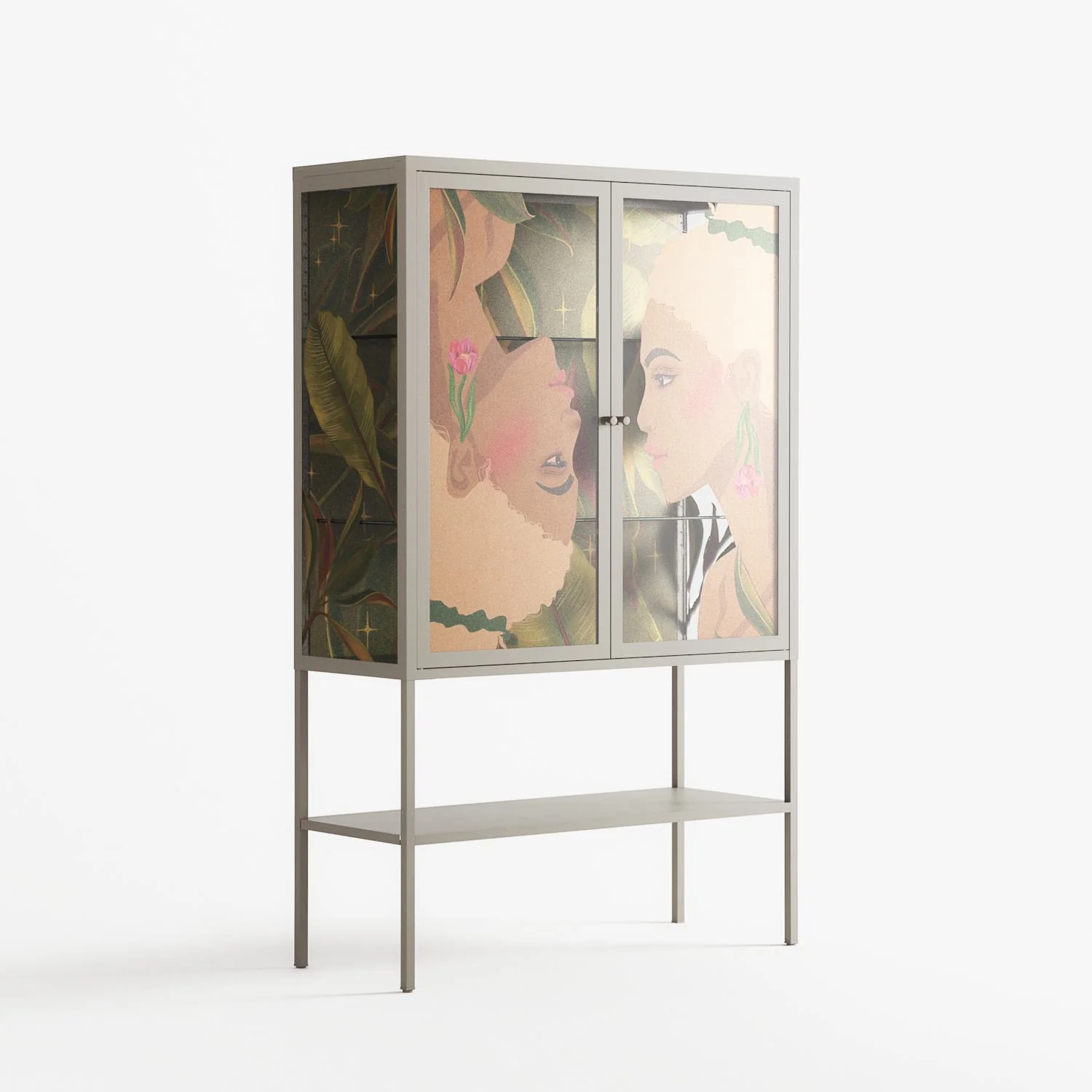 Twins - Loft Cabinet - Raissa Oltmanns - Pebble - Overlay Glass - Image 4