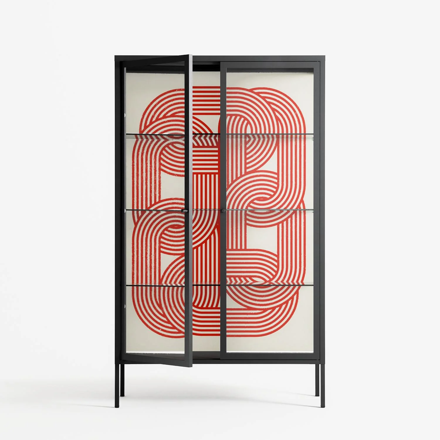 United - Cabinet - Vratislav Pecka - Antracite - Clear glass - Image 2