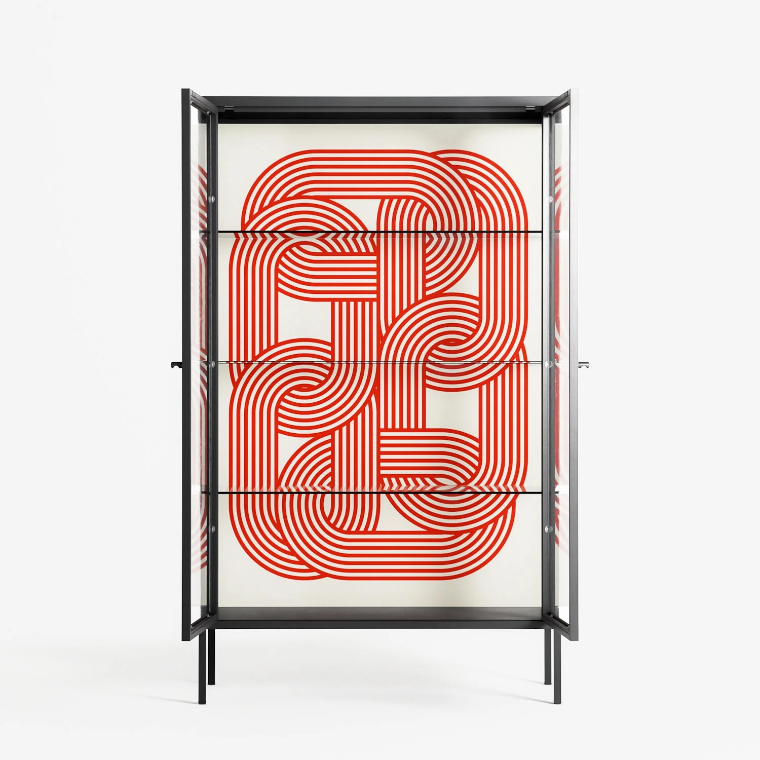 United - Cabinet - Vratislav Pecka - Antracite - Clear glass - Image 3