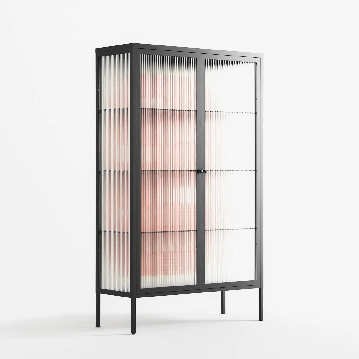 United - Cabinet - Vratislav Pecka - Antracite - Reeded glass - Image 4