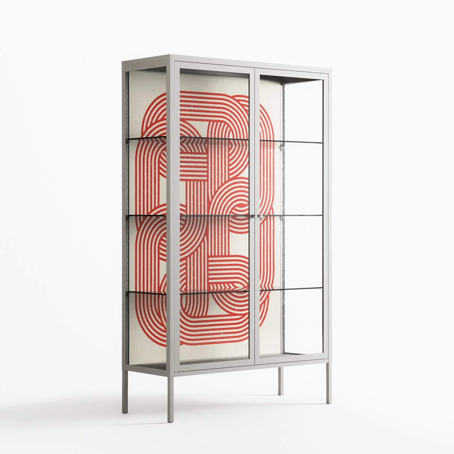United - Cabinet - Vratislav Pecka - Chalk - Clear glass - Image 4