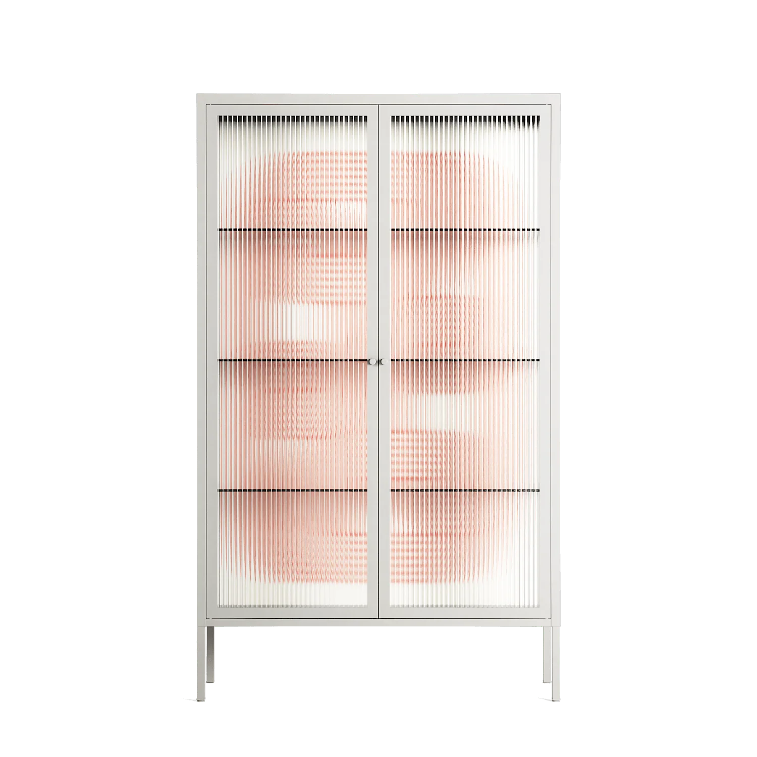United - Cabinet - Vratislav Pecka - Chalk - Reeded glass