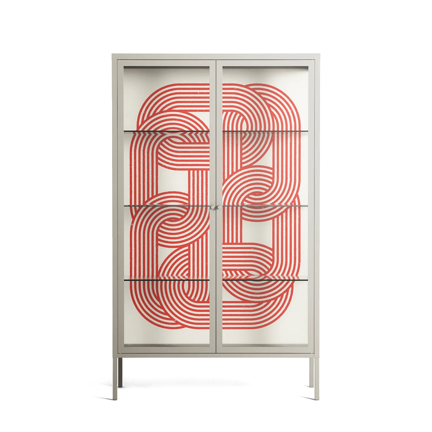 United - Cabinet - Vratislav Pecka - Pebble - Clear glass
