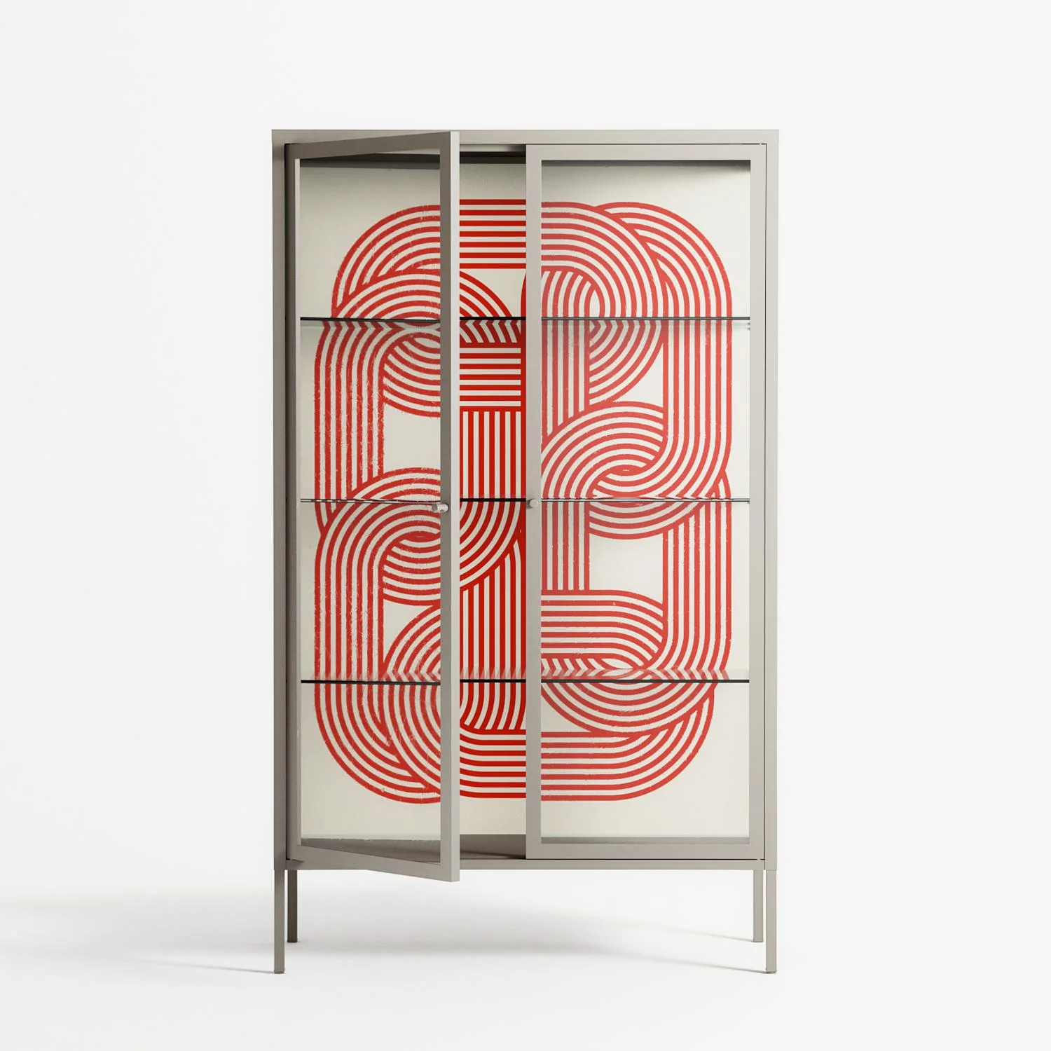 United - Cabinet - Vratislav Pecka - Pebble - Clear glass - Image 2
