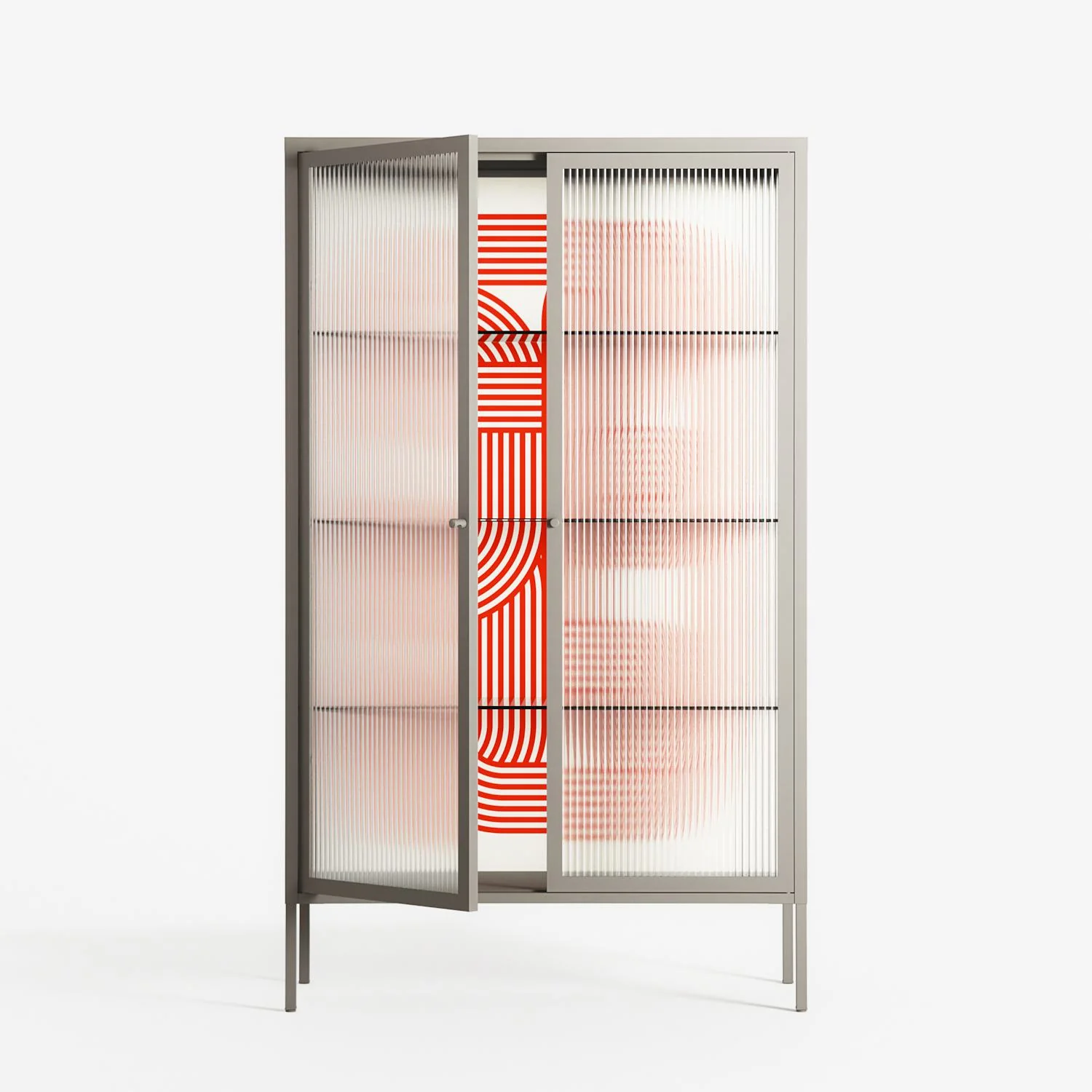 United - Cabinet - Vratislav Pecka - Pebble - Reeded glass - Image 2