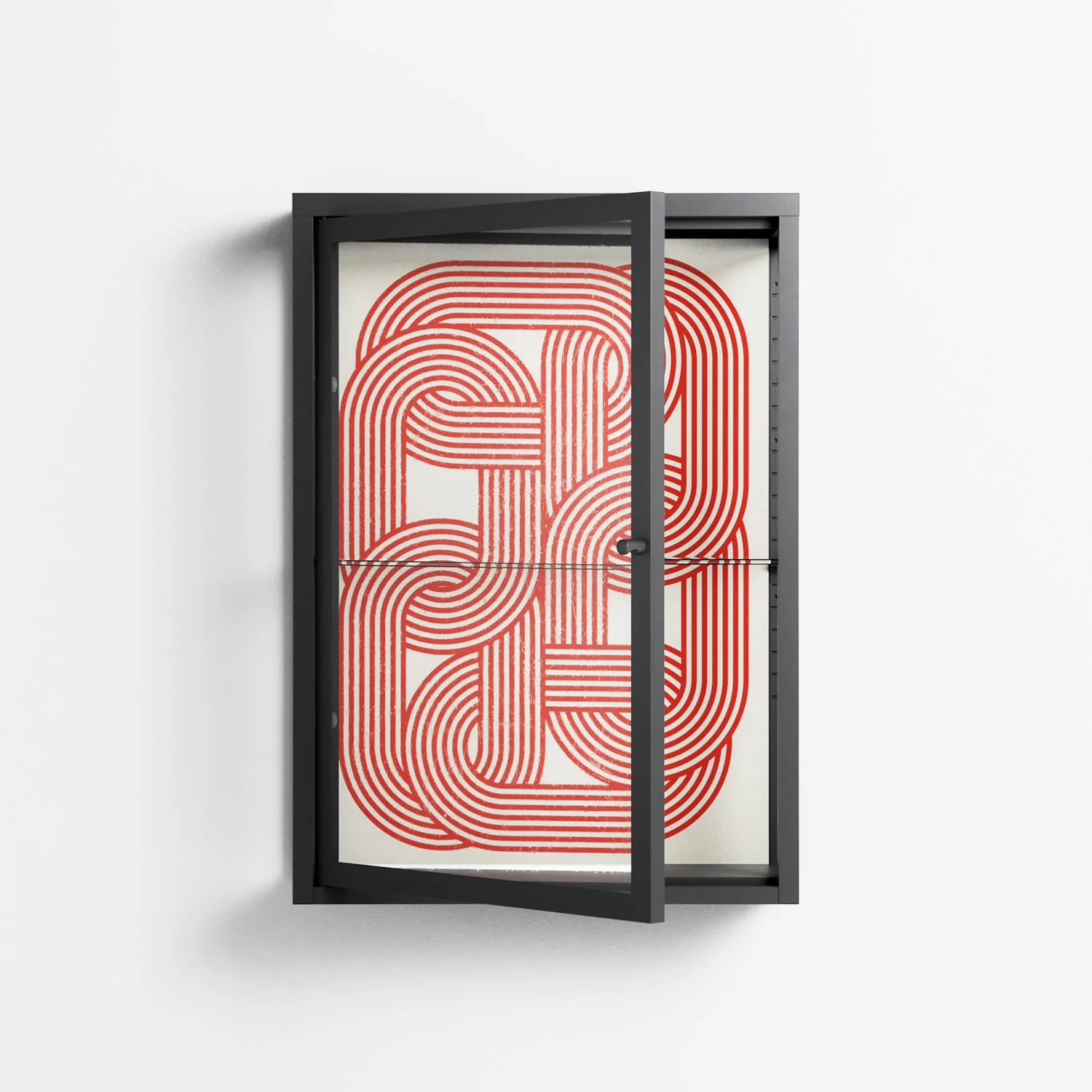 United - Wall Cabinet - Vratislav Pecka - Antracite - Clear glass - Image 2