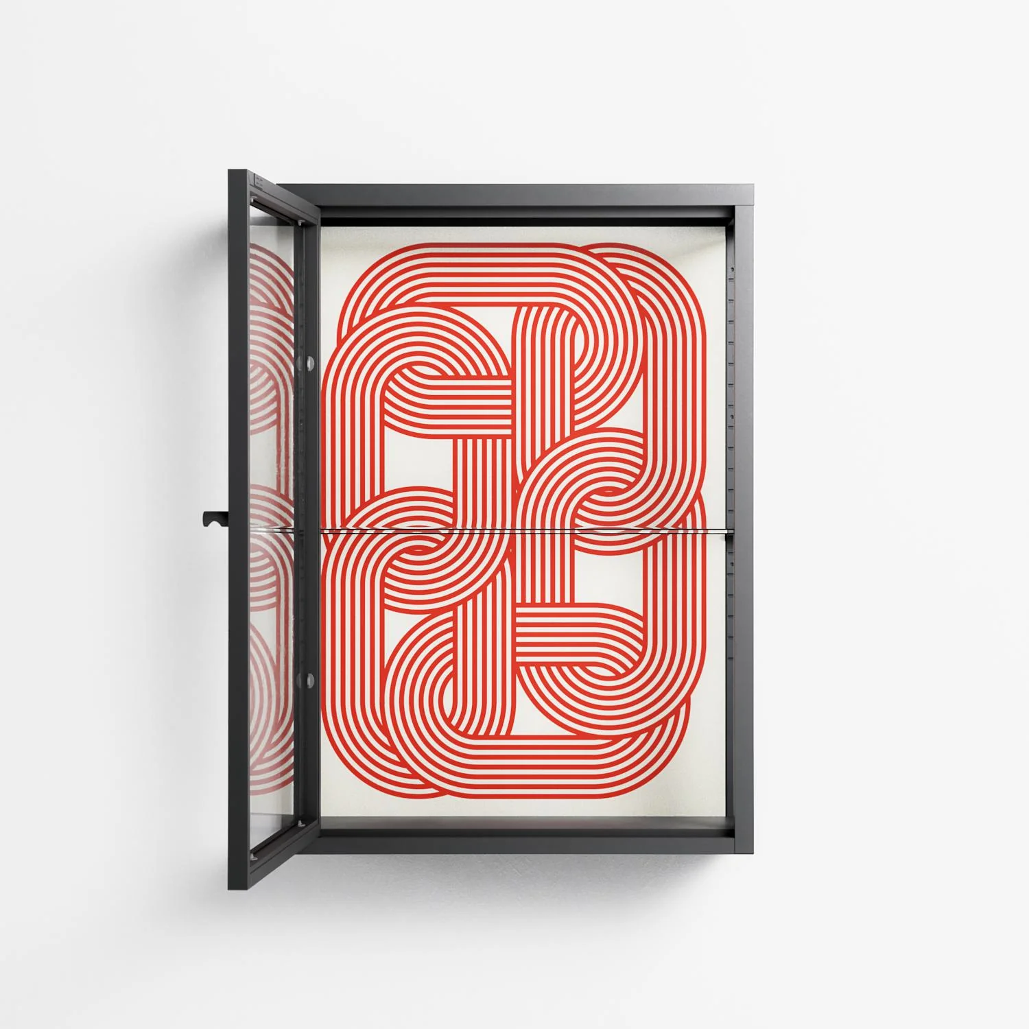 United - Wall Cabinet - Vratislav Pecka - Antracite - Clear glass - Image 3
