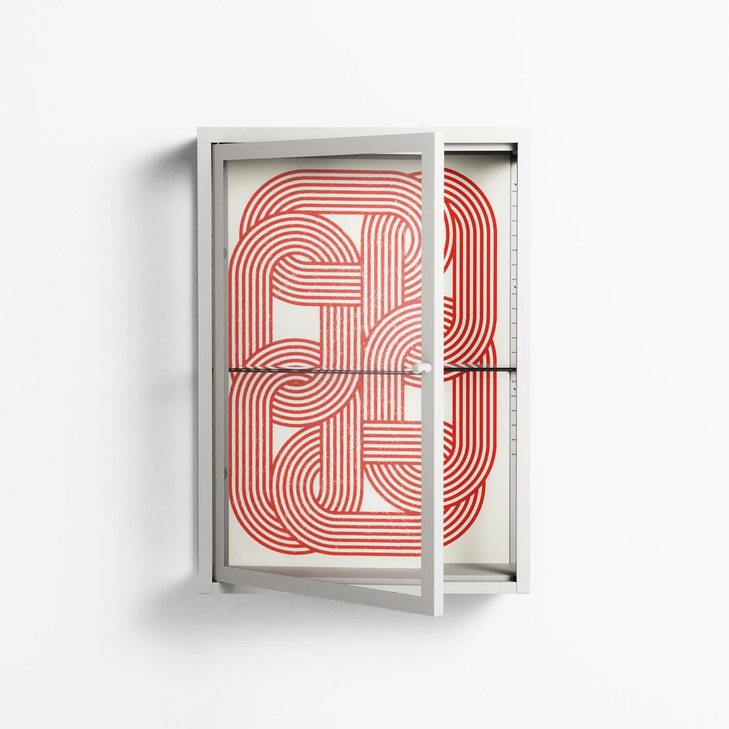 United - Wall Cabinet - Vratislav Pecka - Chalk - Clear glass - Image 2