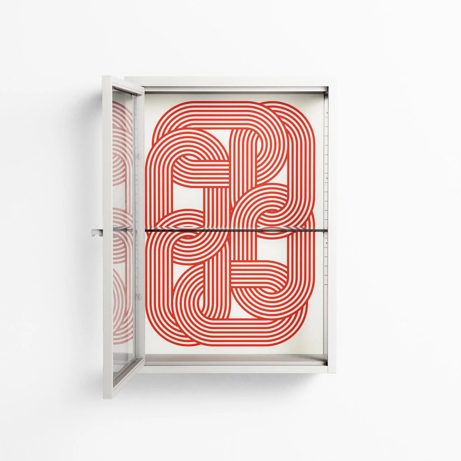 United - Wall Cabinet - Vratislav Pecka - Chalk - Clear glass - Image 3