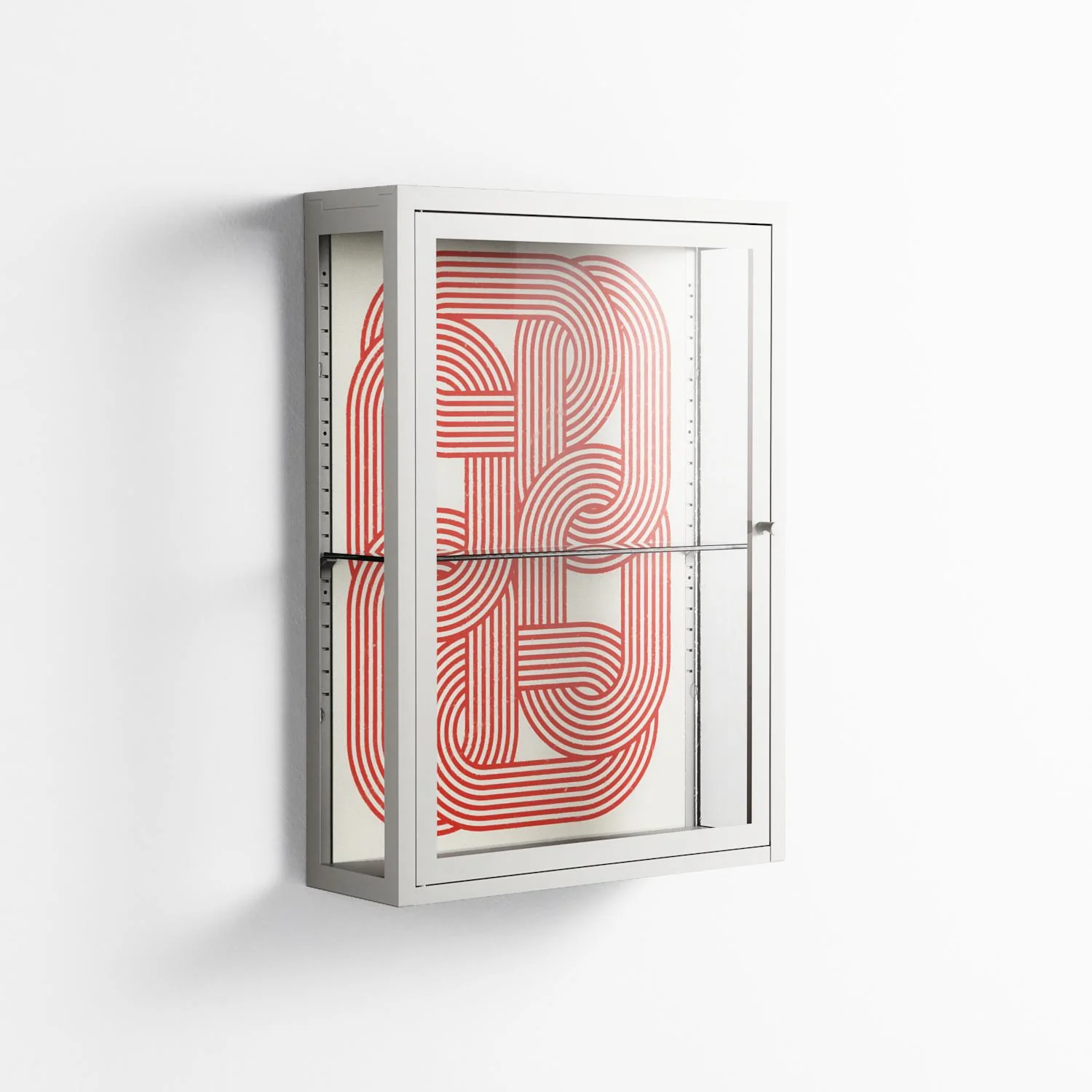 United - Wall Cabinet - Vratislav Pecka - Chalk - Clear glass - Image 4