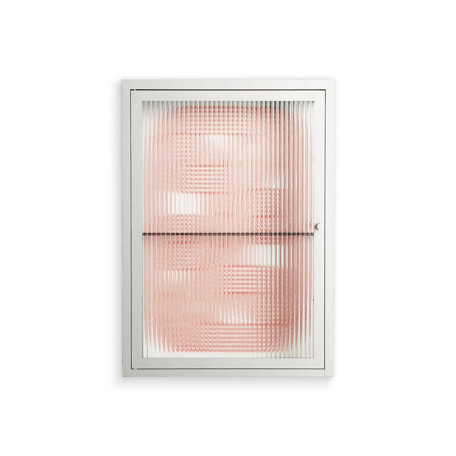 United - Wall Cabinet - Vratislav Pecka - Chalk - Reeded glass