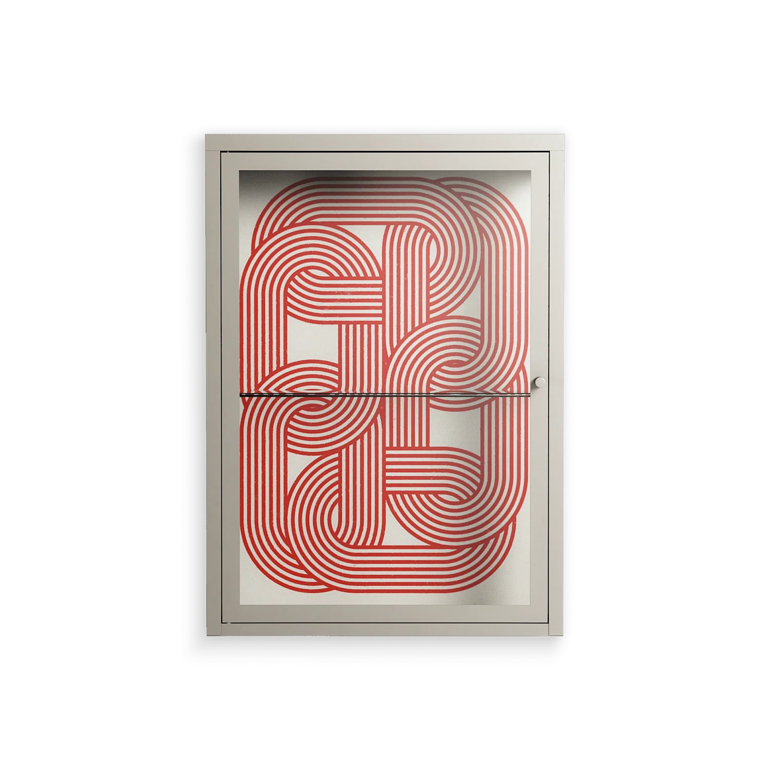 United - Wall Cabinet - Vratislav Pecka - Pebble - Clear glass