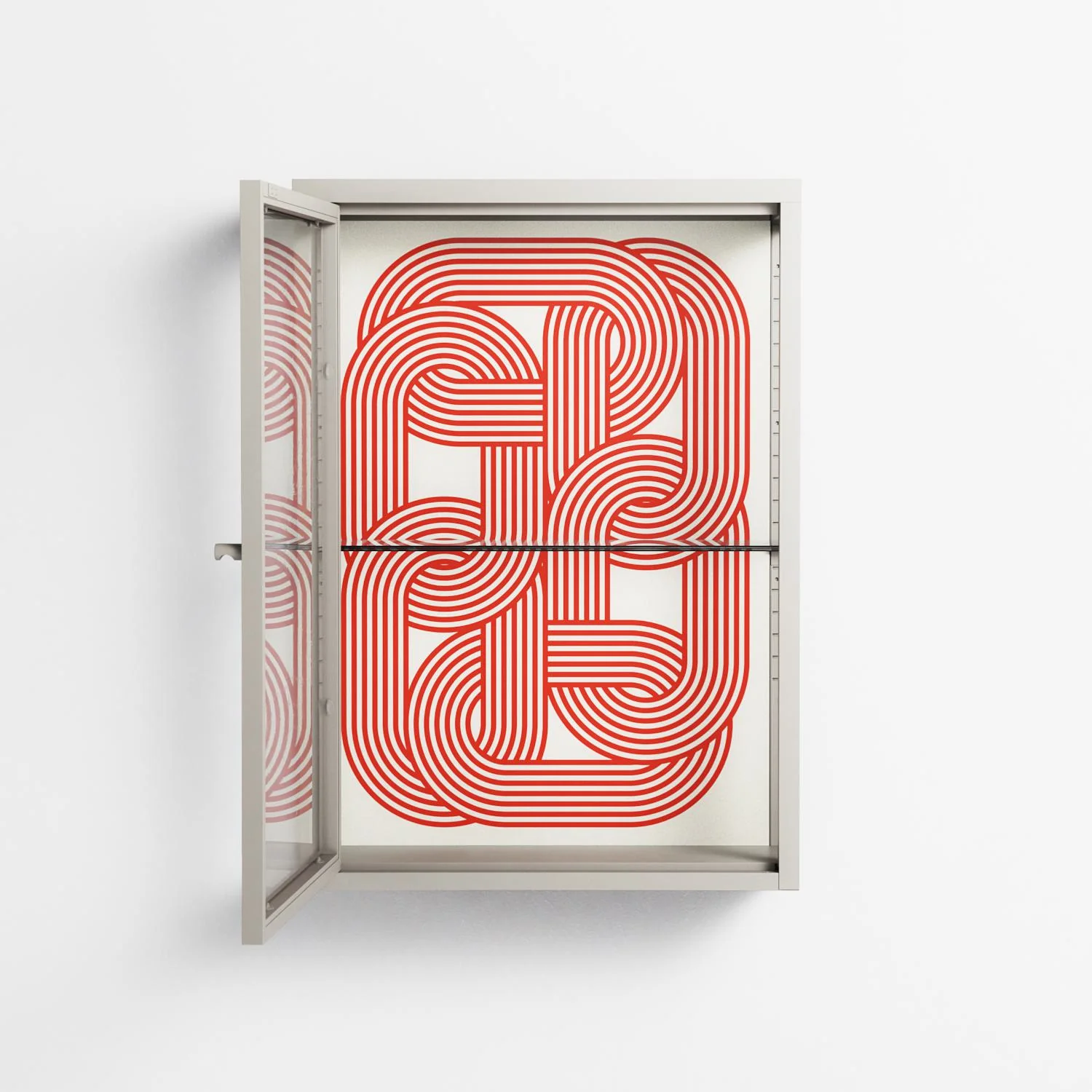 United - Wall Cabinet - Vratislav Pecka - Pebble - Clear glass - Image 3