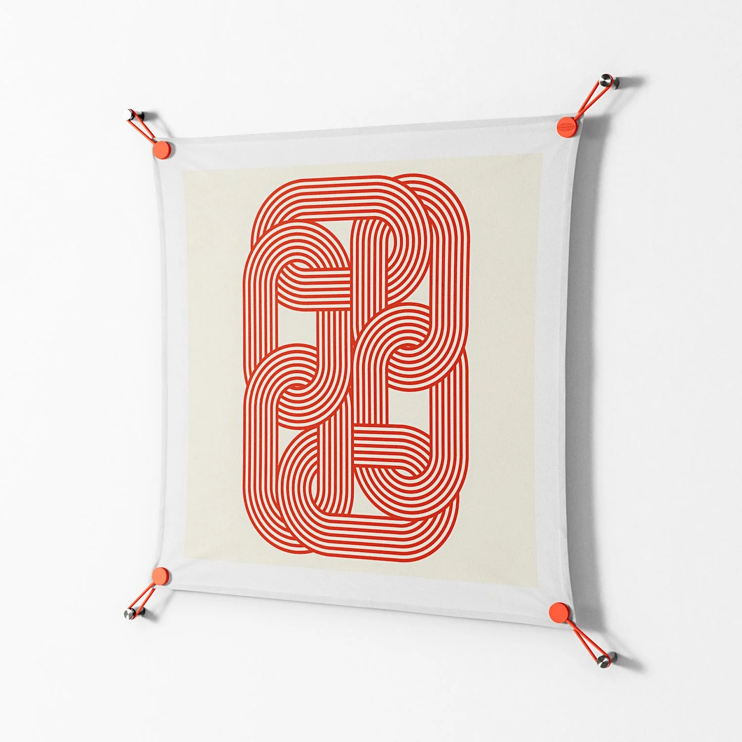 United - Work On Wall - Vratislav Pecka - Orange - 70 x 70 cm - Image 2