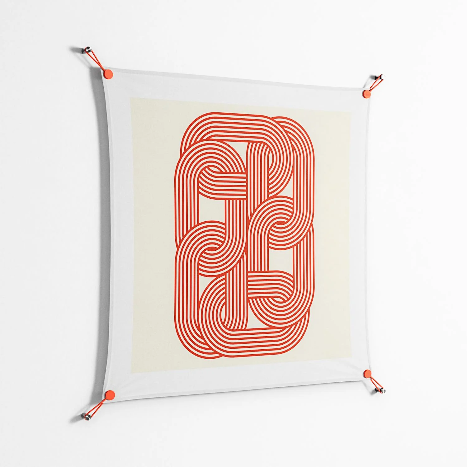 United - Work On Wall - Vratislav Pecka - Orange - 90 x 90 cm - Image 2