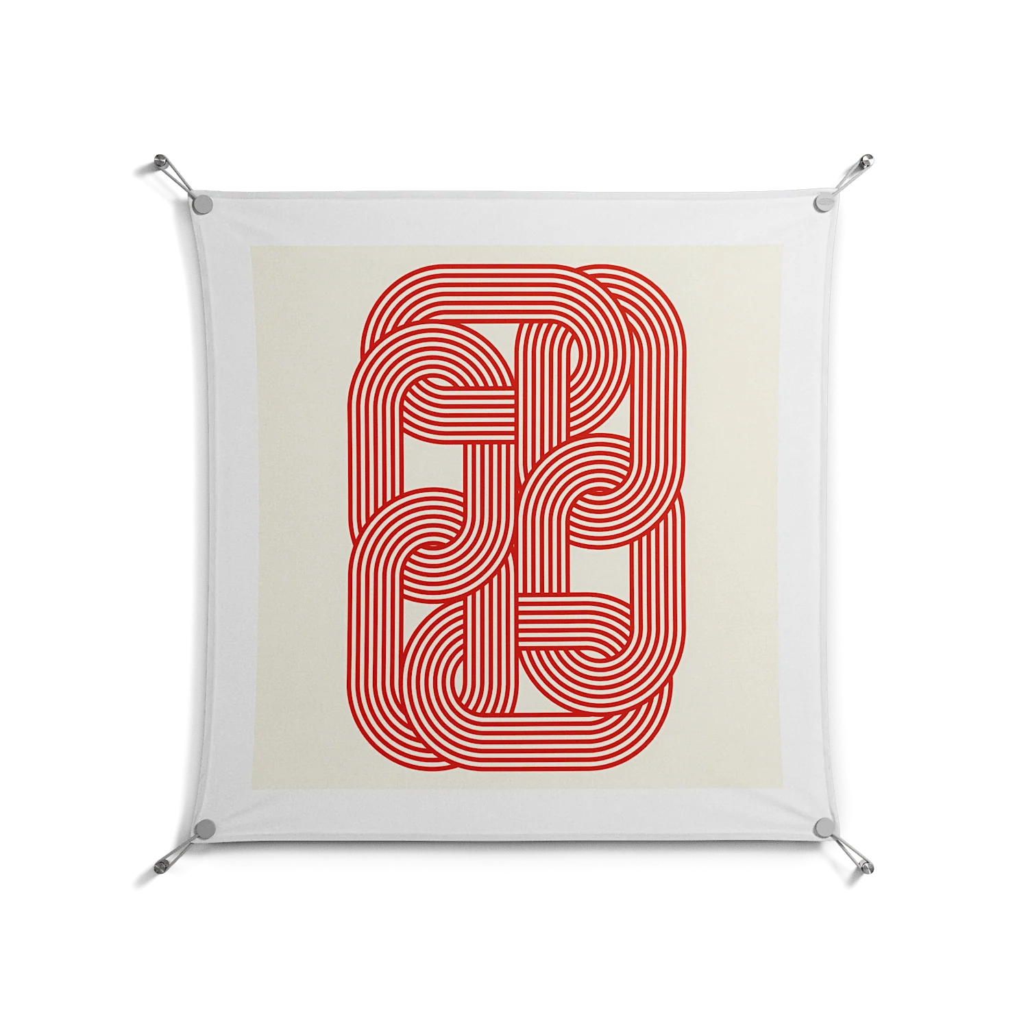 United - Work On Wall - Vratislav Pecka - Silver - 90 x 90 cm