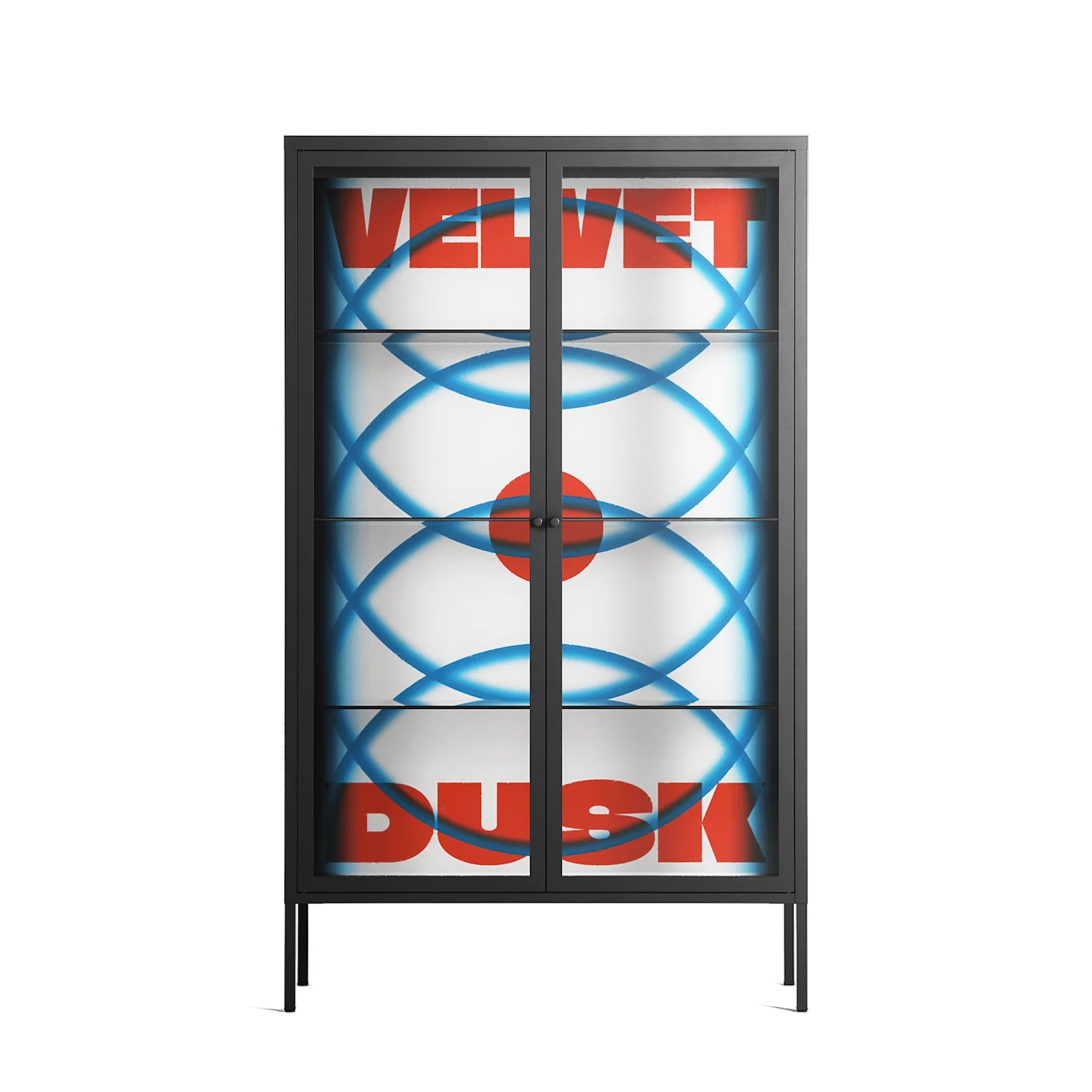 Velvet Dusk - Cabinet - Oluwasheyi Adebayo - Antracite - Clear glass
