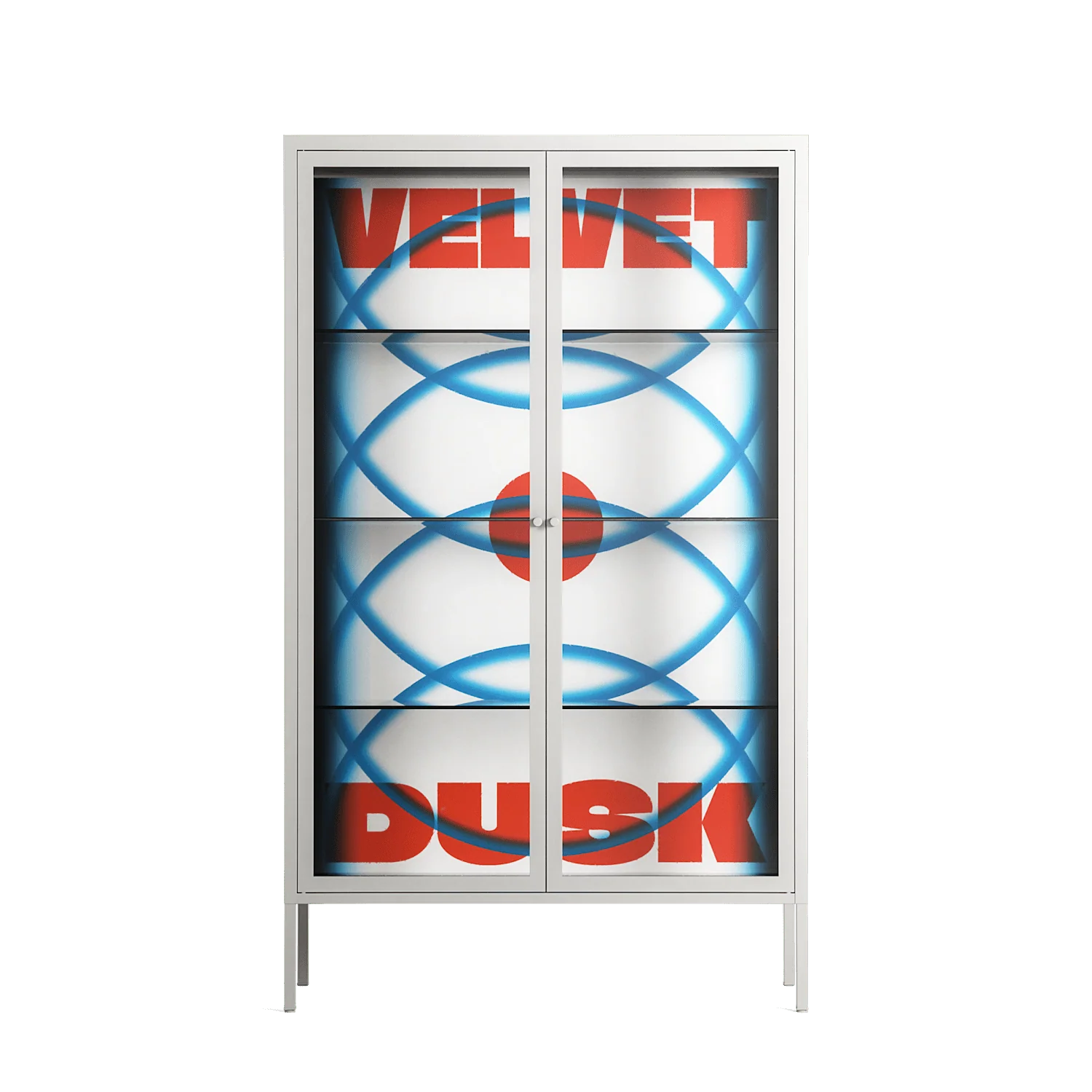Velvet Dusk - Cabinet - Oluwasheyi Adebayo - Chalk - Clear glass