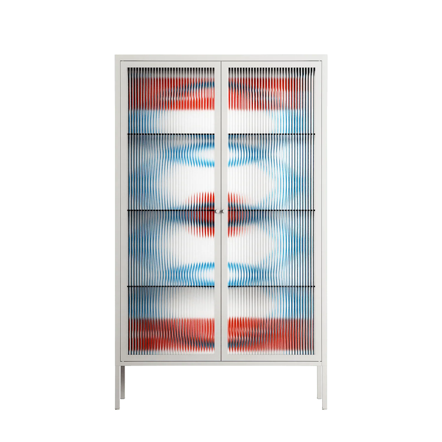 Velvet Dusk - Cabinet - Oluwasheyi Adebayo - Chalk - Reeded glass