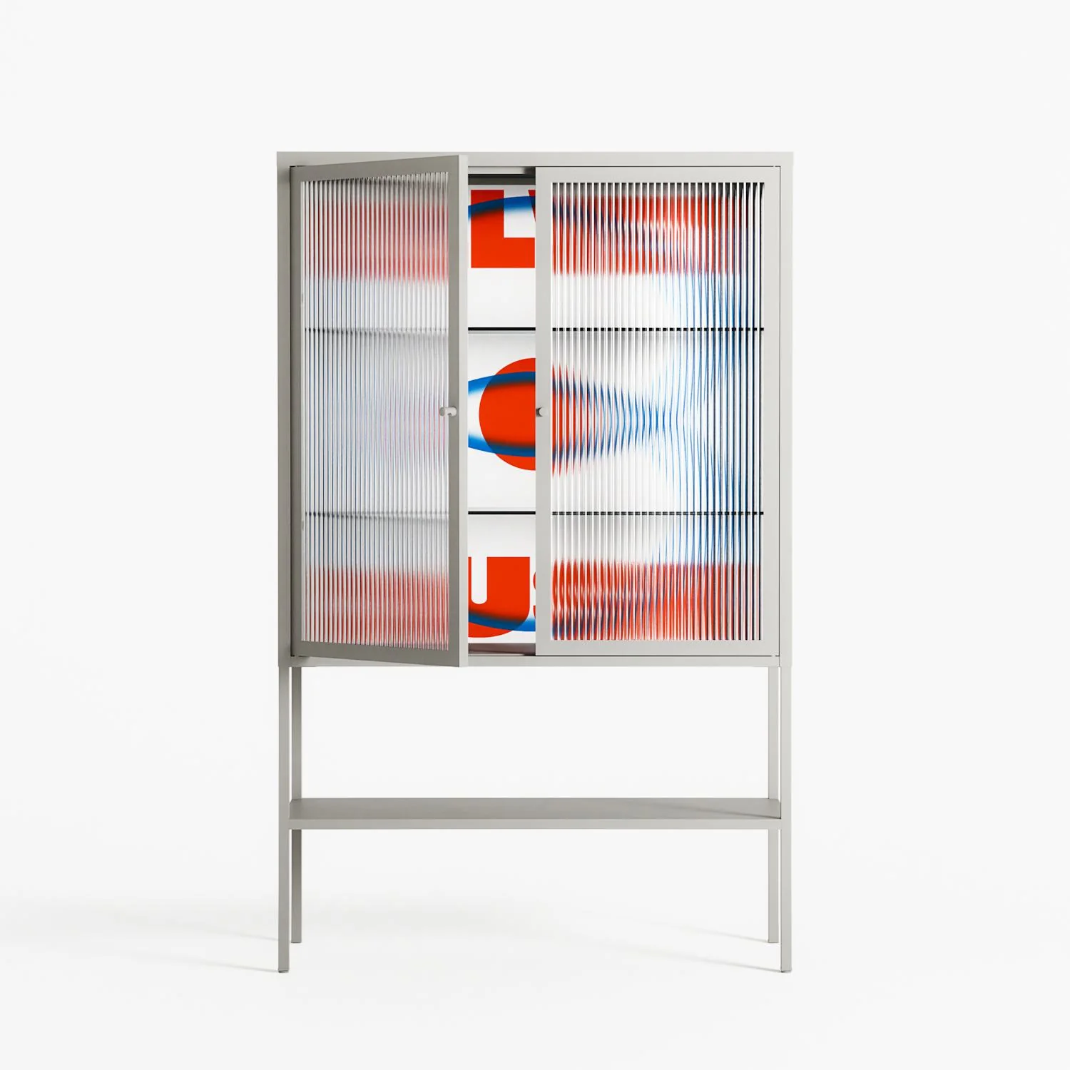 Velvet Dusk - Loft Cabinet - Oluwasheyi Adebayo - Chalk - Reeded glass - Image 2