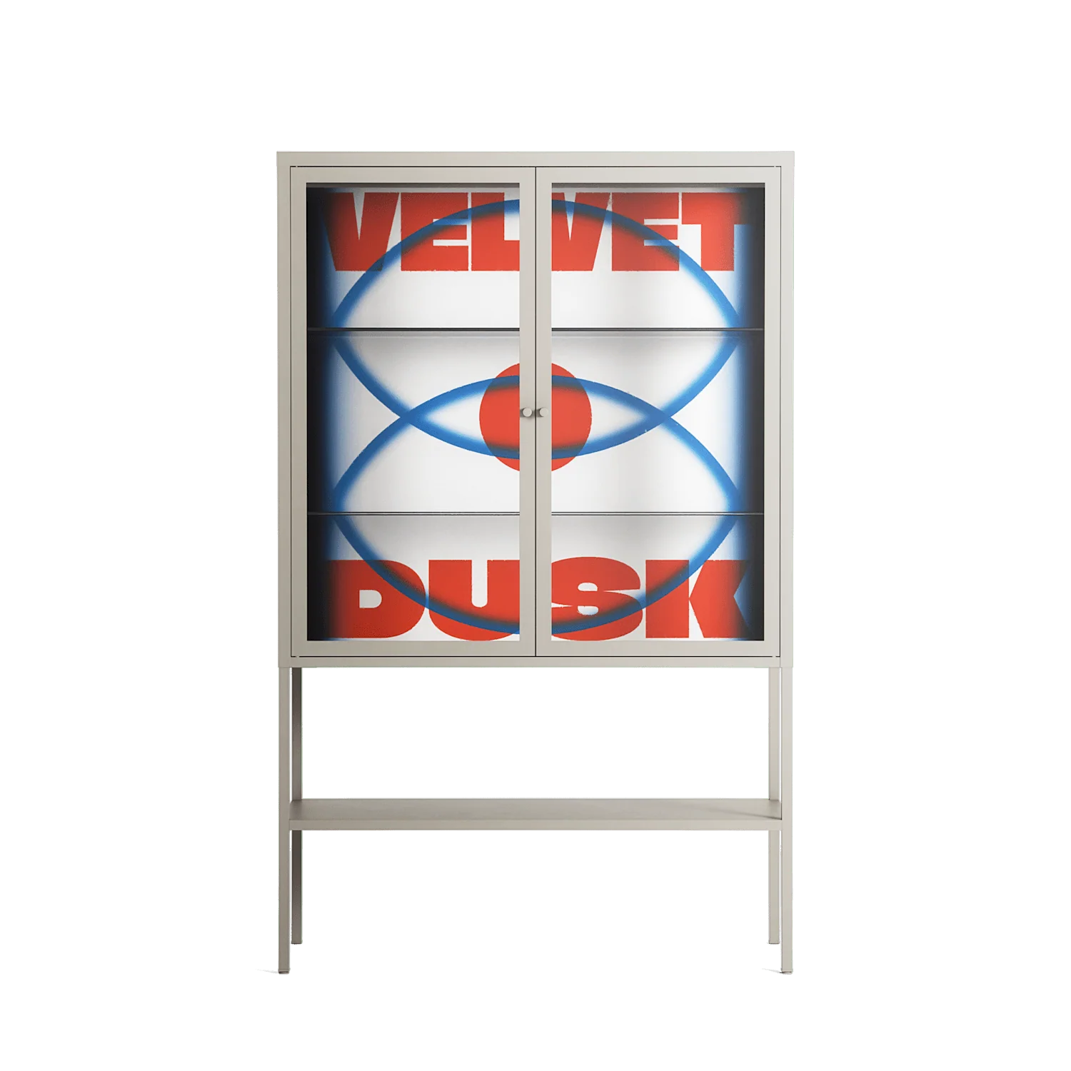 Velvet Dusk - Loft Cabinet - Oluwasheyi Adebayo - Pebble - Clear glass