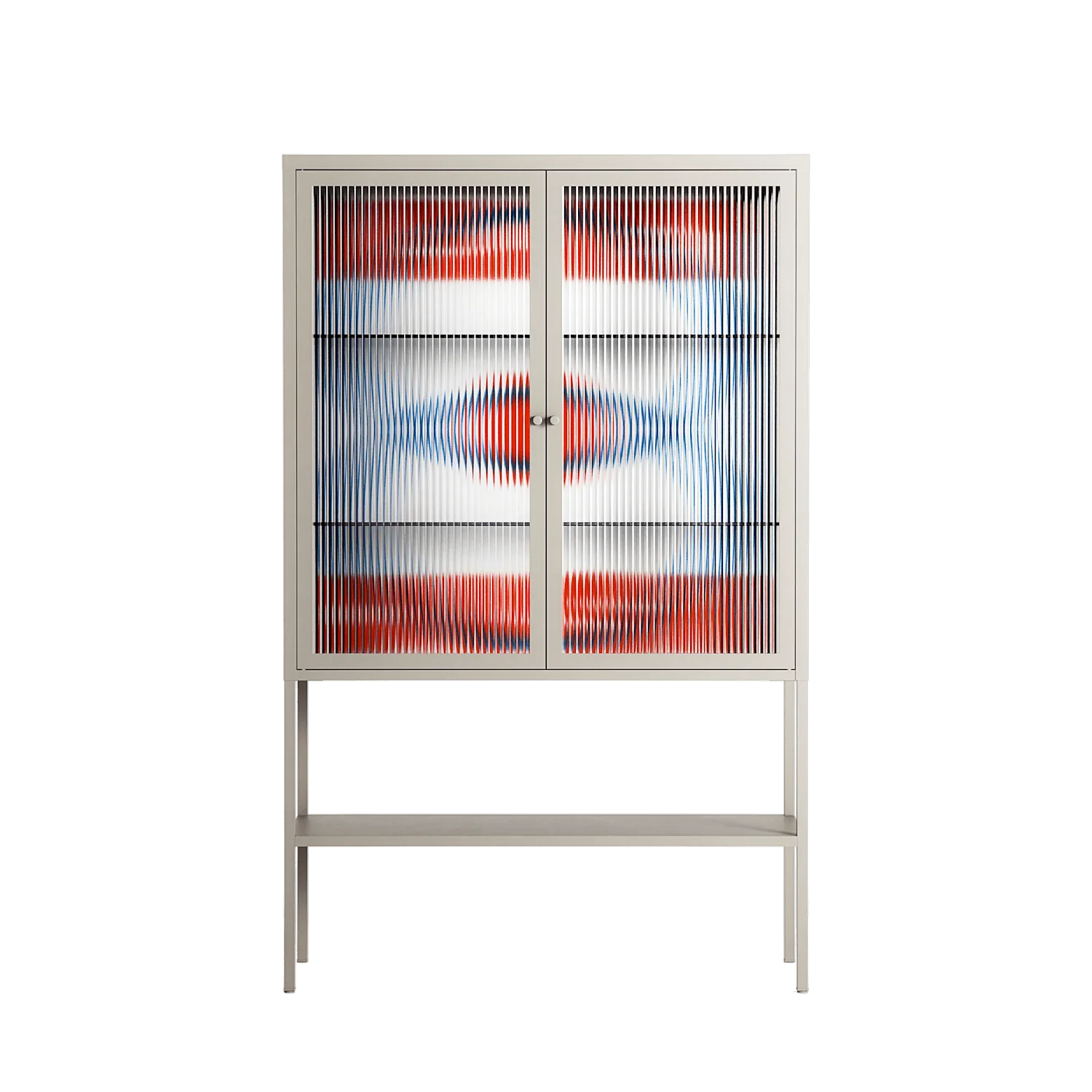 Velvet Dusk - Loft Cabinet - Oluwasheyi Adebayo - Pebble - Reeded glass