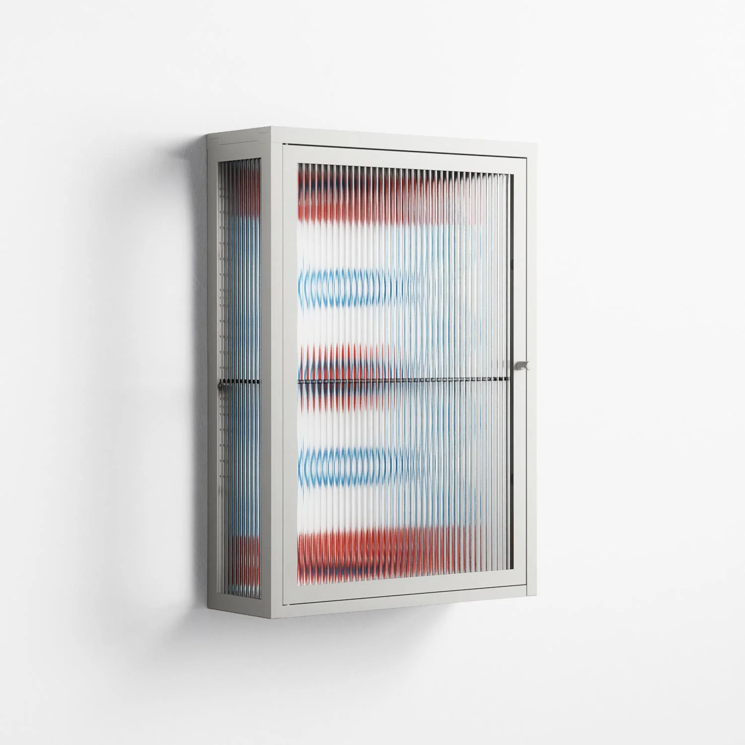 Velvet Dusk - Wall Cabinet - Oluwasheyi Adebayo - Chalk - Reeded glass - Image 4