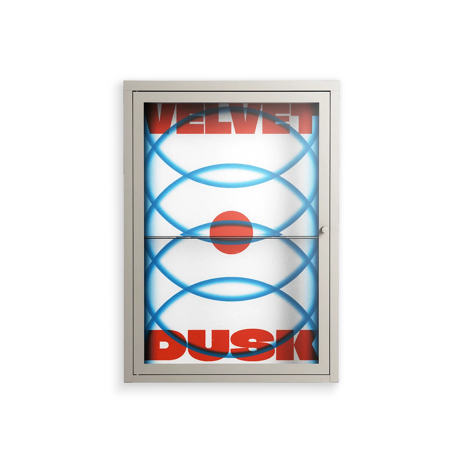 Velvet Dusk - Wall Cabinet - Oluwasheyi Adebayo - Pebble - Clear glass