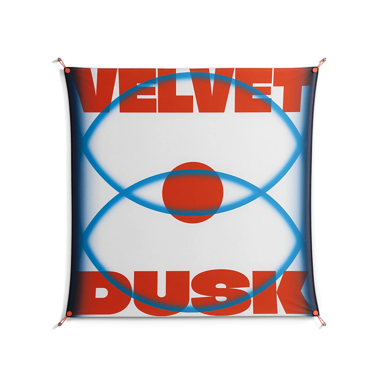 Velvet Dusk - Work On Wall - Oluwasheyi Adebayo - Orange - 140 x 140 cm