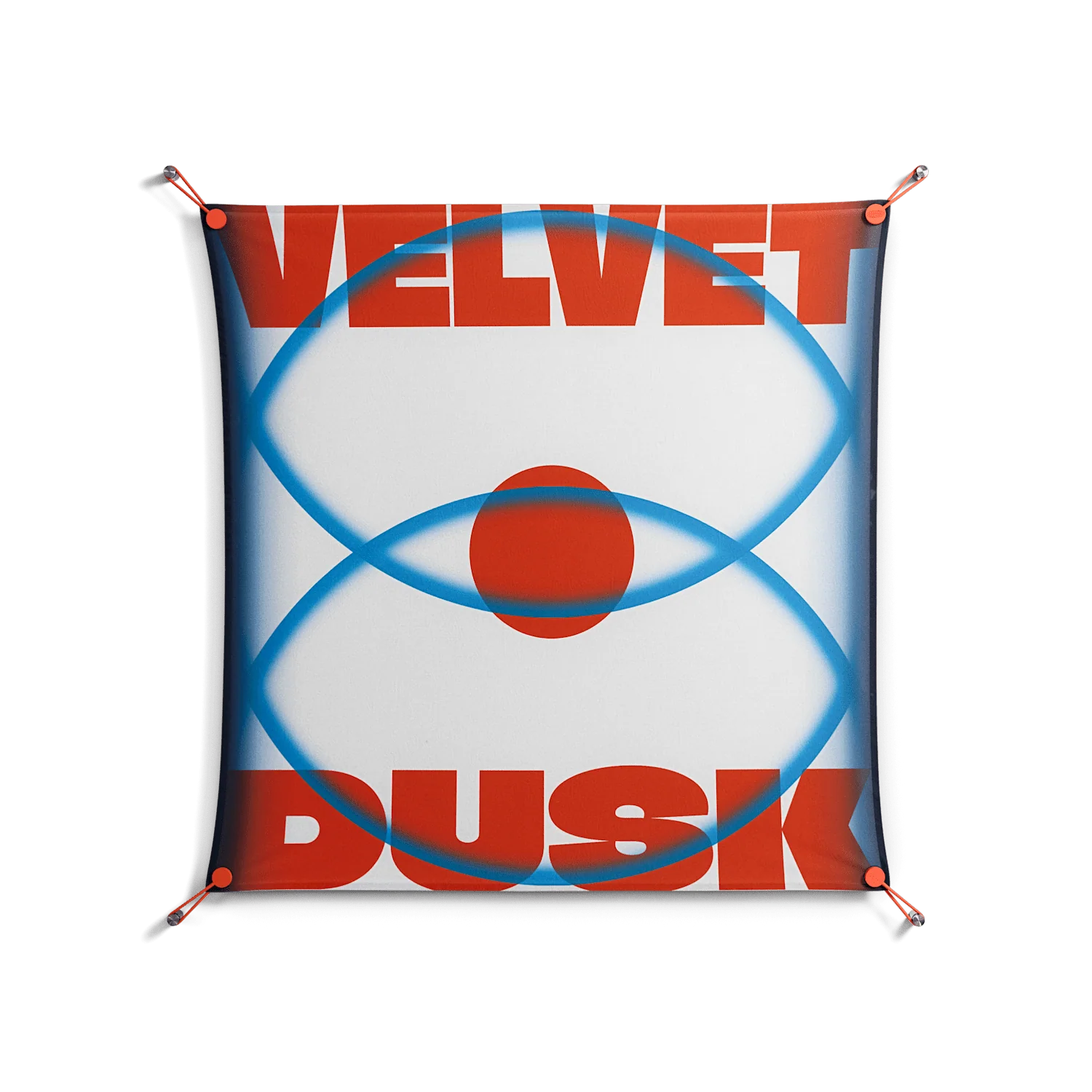 Velvet Dusk - Work On Wall - Oluwasheyi Adebayo - Orange - 90 x 90 cm