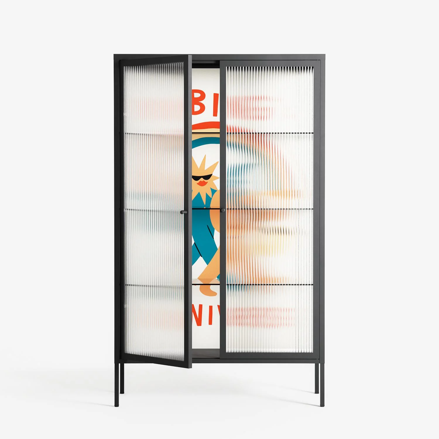 Vibing With The Universe - Cabinet - Aley Wild - Antracite - Reeded glass - Image 2