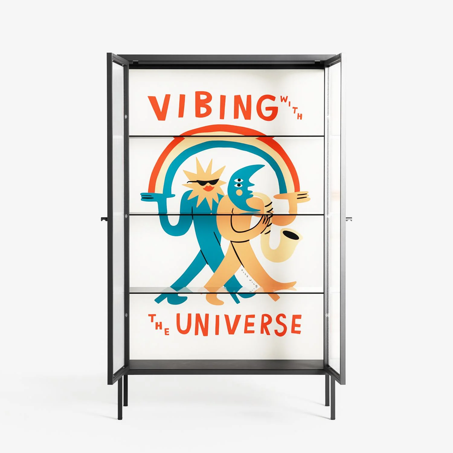 Vibing With The Universe - Cabinet - Aley Wild - Antracite - Reeded glass - Image 3