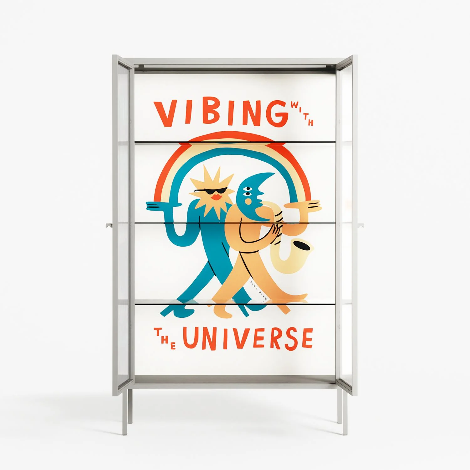 Vibing With The Universe - Cabinet - Aley Wild - Chalk - Reeded glass - Image 3