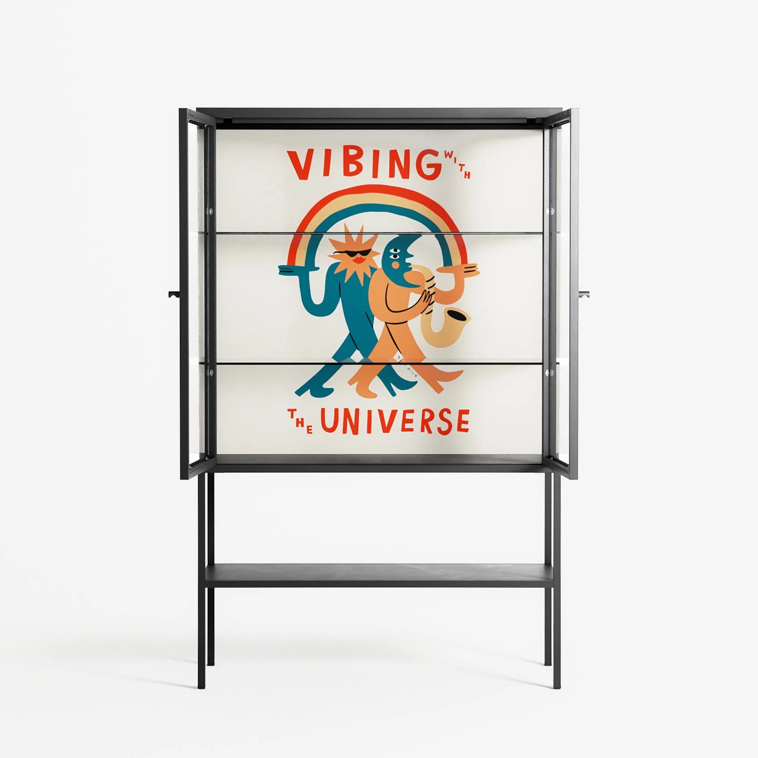Vibing With The Universe - Loft Cabinet - Aley Wild - Antracite - Clear glass - Image 3