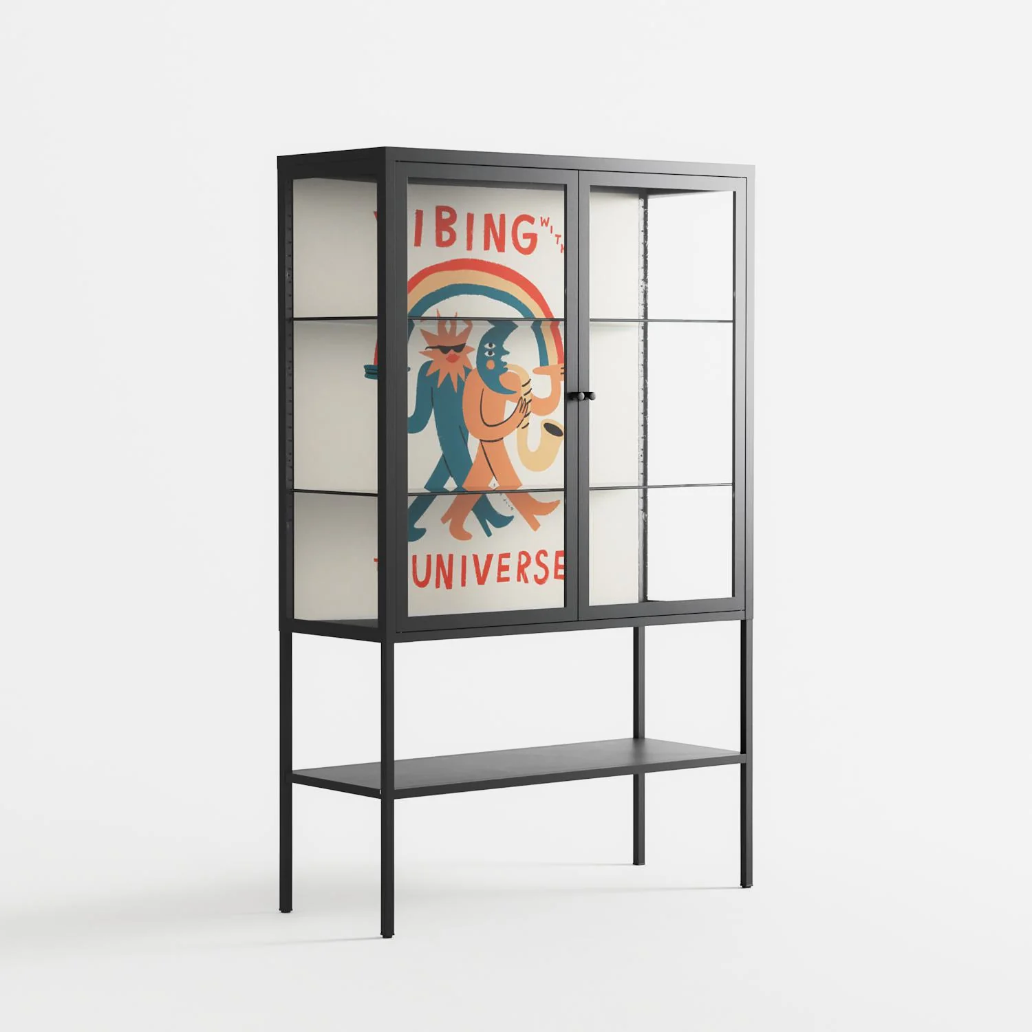 Vibing With The Universe - Loft Cabinet - Aley Wild - Antracite - Clear glass - Image 4