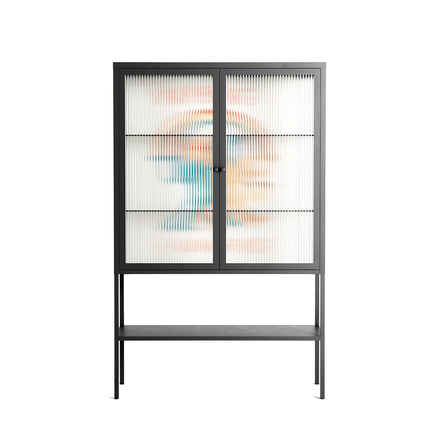 Vibing With The Universe - Loft Cabinet - Aley Wild - Antracite - Reeded glass